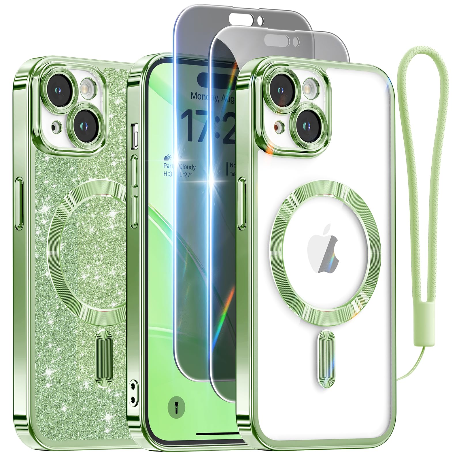 Foto 2 pulgar | Funda Magnética Meifigno Candy Para Iphone 15 Plus De 6.7 Pulgadas, Color Verde - Venta Internacional.