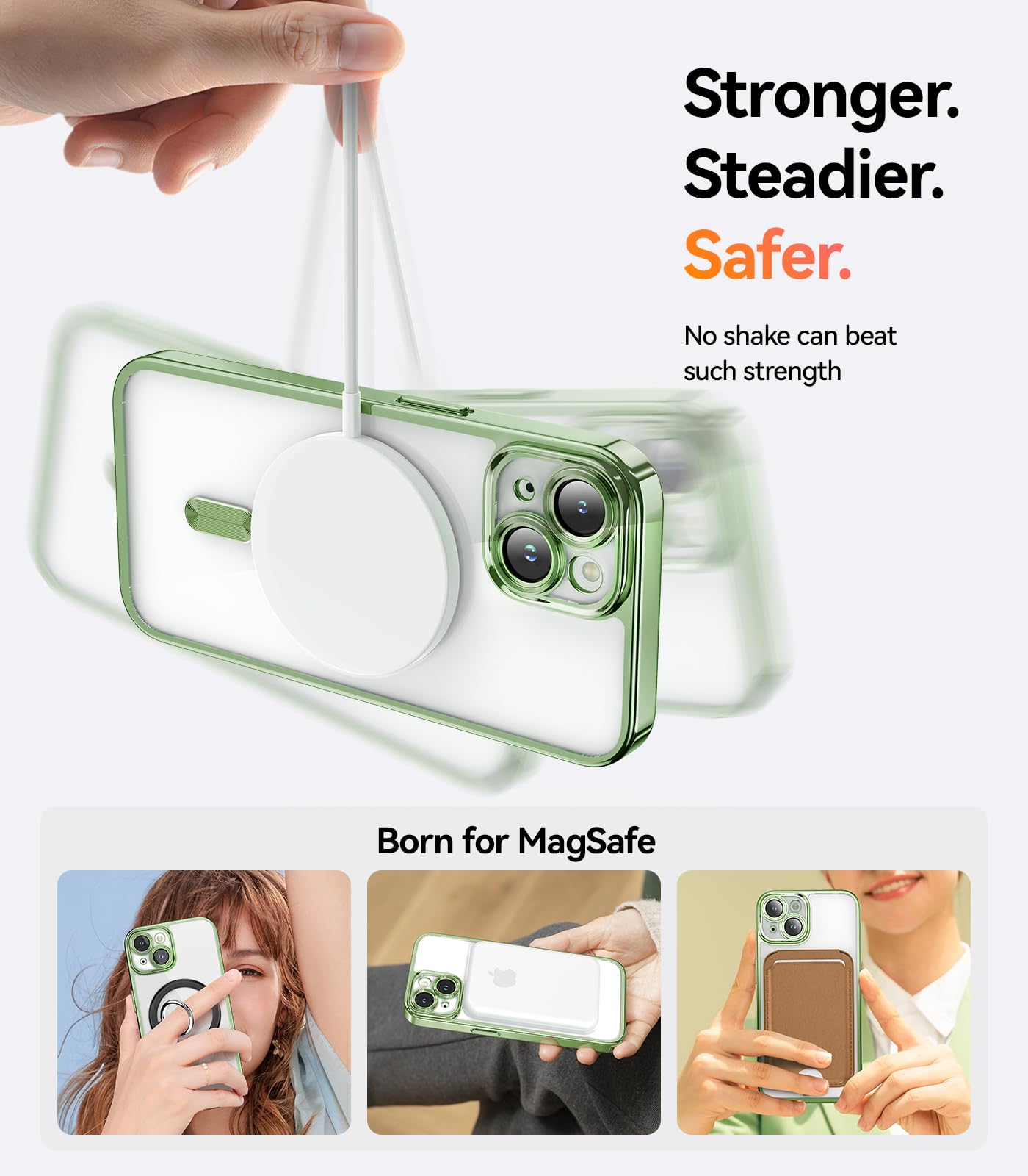 Foto 8 pulgar | Funda Magnética Meifigno Candy Para Iphone 15 Plus De 6.7 Pulgadas, Color Verde - Venta Internacional.