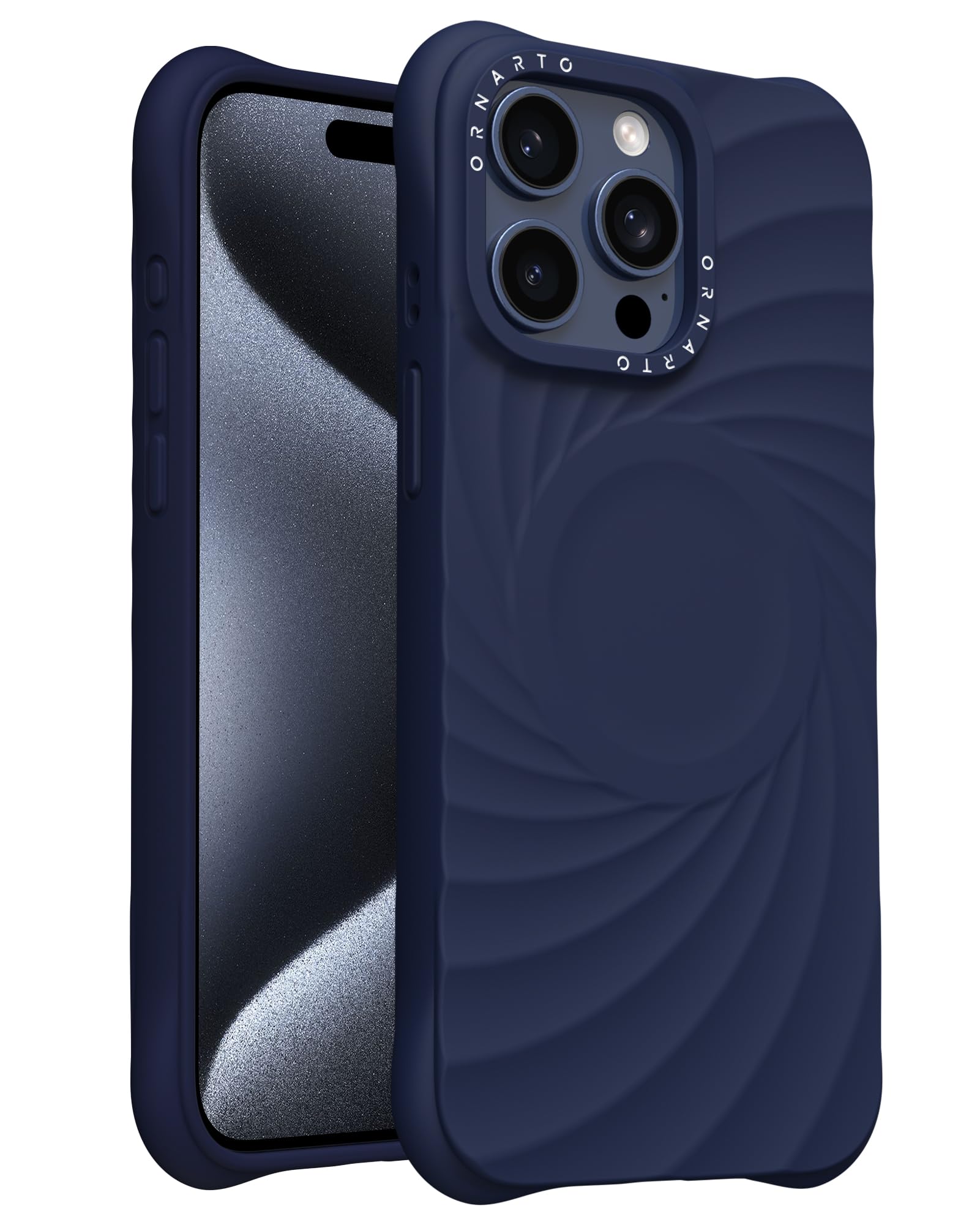 Foto 2 pulgar | Funda Ornarto Vortuxe Para Iphone 15 Pro 6.1 Azul Marino - Venta Internacional.
