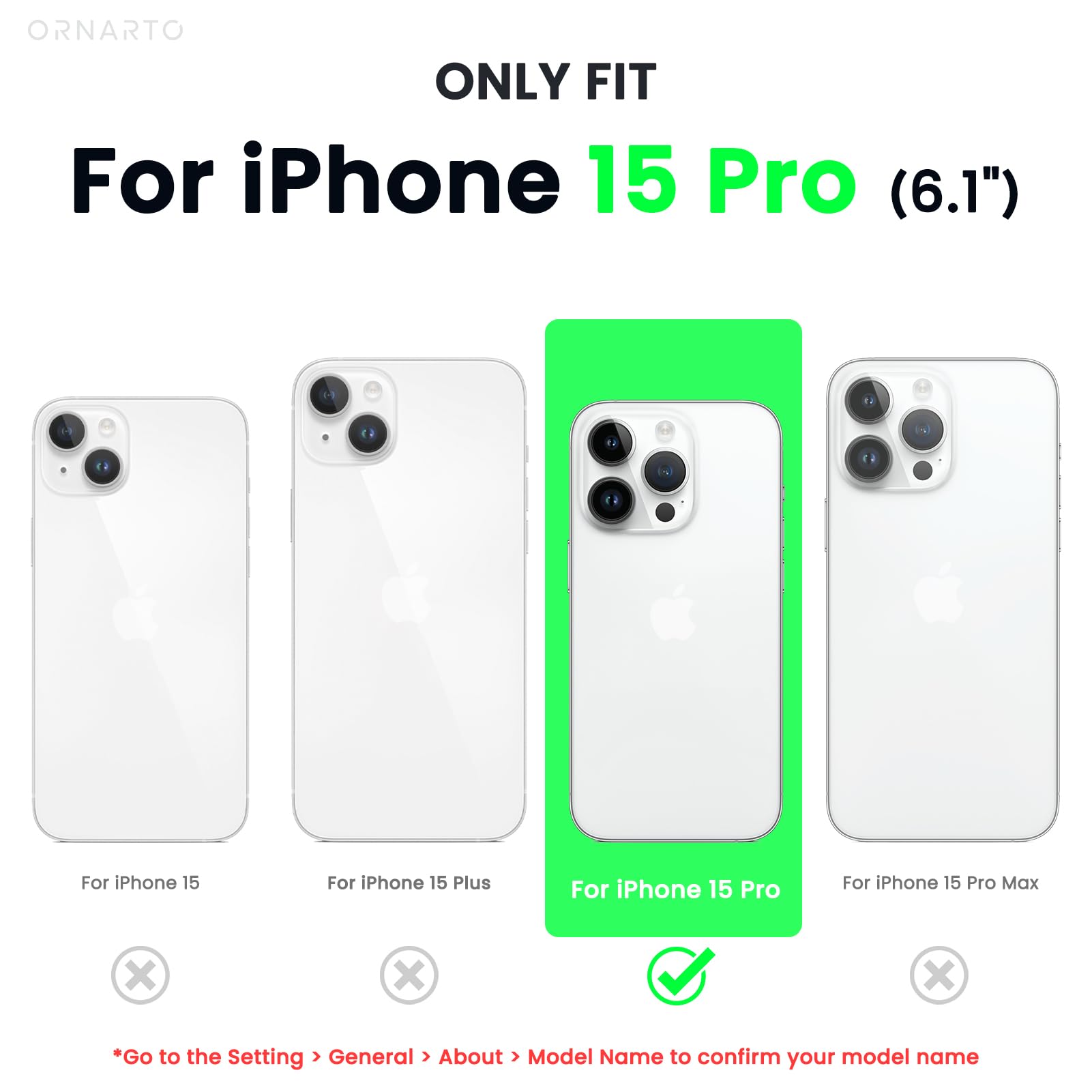 Foto 3 pulgar | Funda Ornarto Vortuxe Para Iphone 15 Pro 6.1 Azul Marino - Venta Internacional.