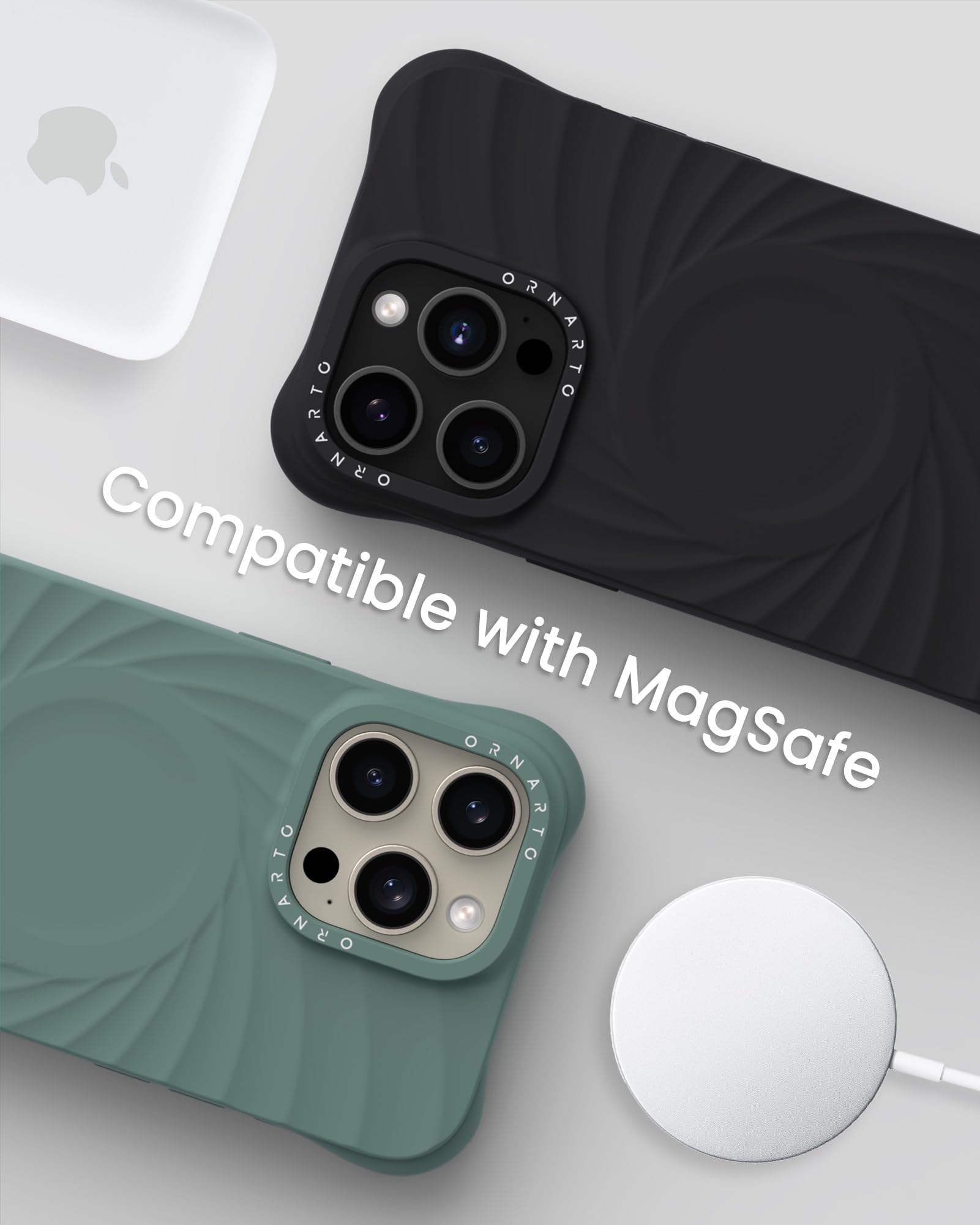 Foto 8 pulgar | Funda De Teléfono Ornarto Vortuxe Para Iphone 15 Pro Max Negra - Venta Internacional.