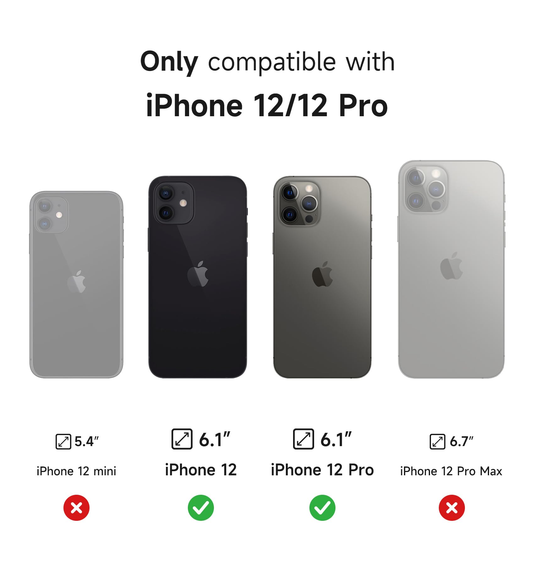 Foto 3 pulgar | Funda Suritch Para Iphone 12/12 Pro De 6.1 Pulgadas Con Funda Magnética - Venta Internacional.