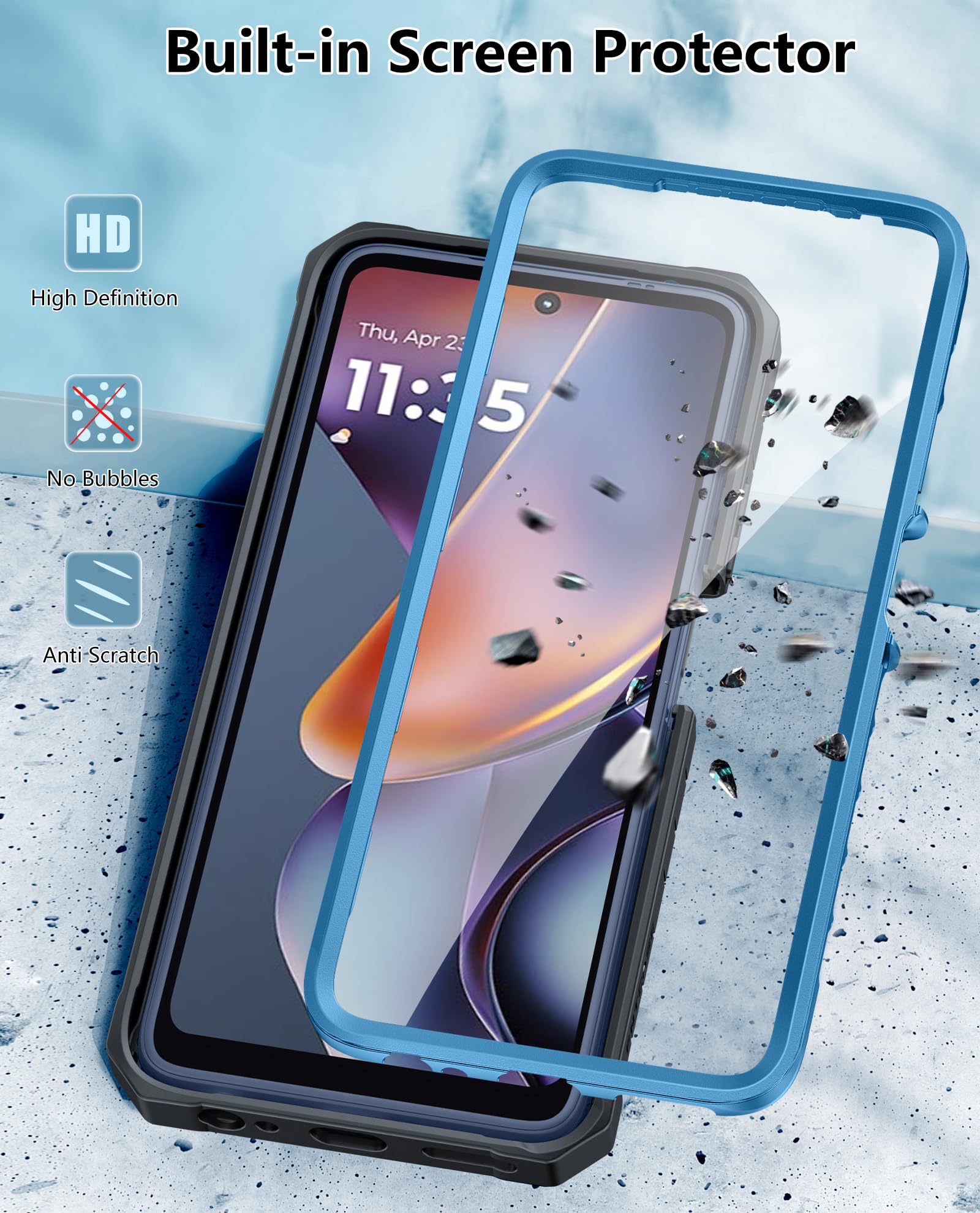 Foto 5 | Funda De Teléfono Fntcase Para Motorola Moto G 5g 2025 Con Soporte - Venta Internacional.