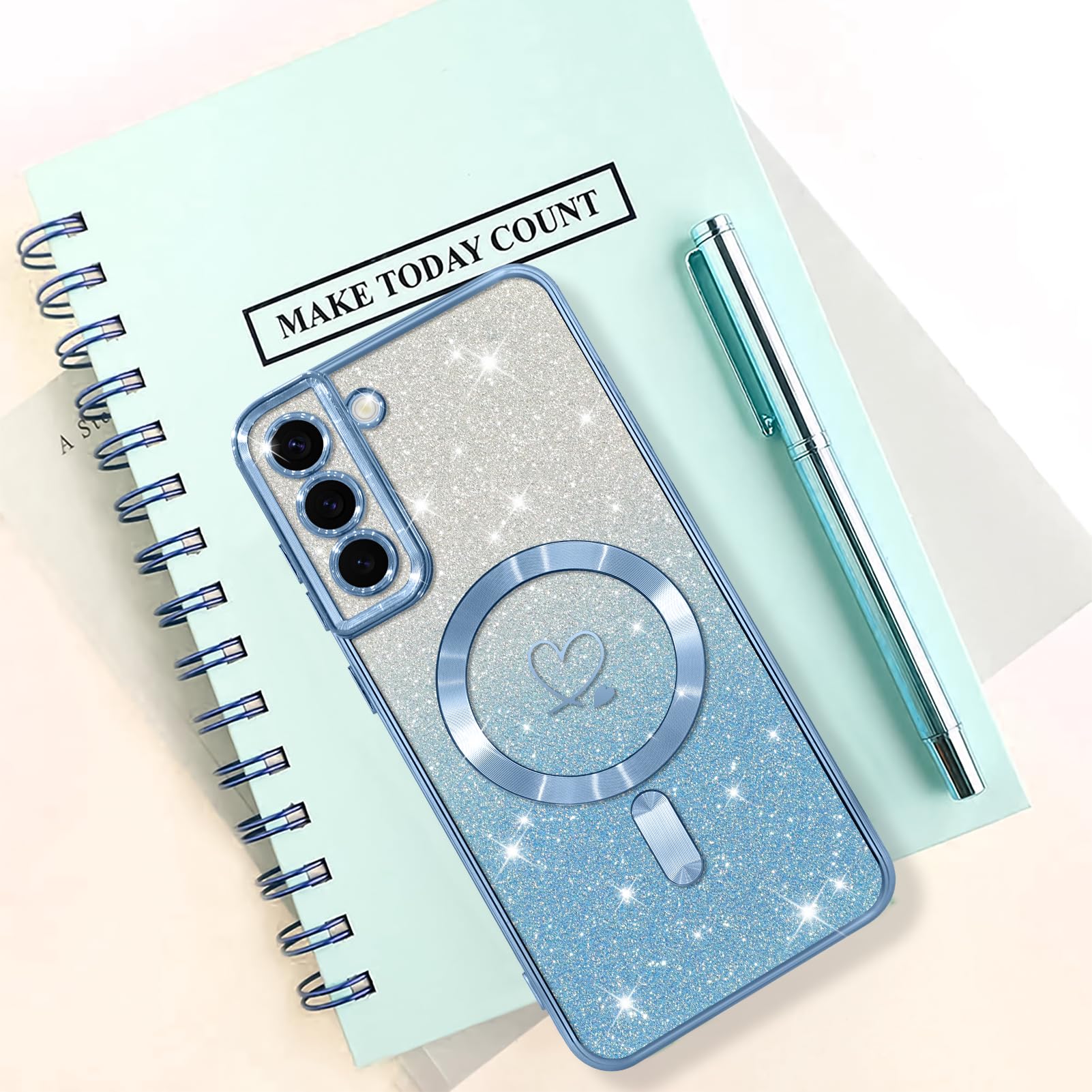 Foto 7 pulgar | Funda De Teléfono Bonoma Compatible Con Samsung Galaxy S22 Blue - Venta Internacional.