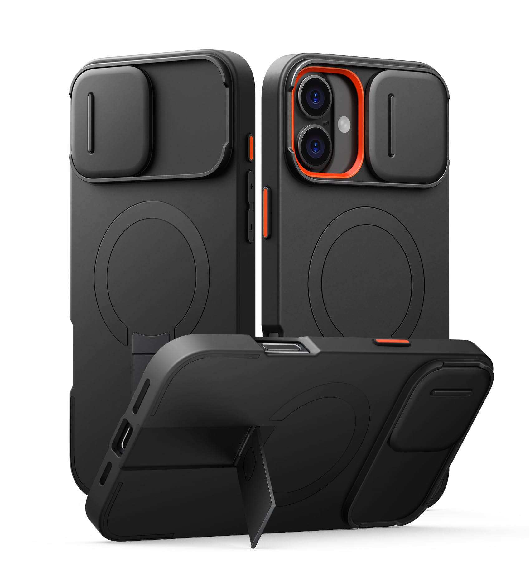 Foto 2 pulgar | Funda Suritch Para Iphone 16 Plus Con Cámara Magnética Deslizante Negra - Venta Internacional.