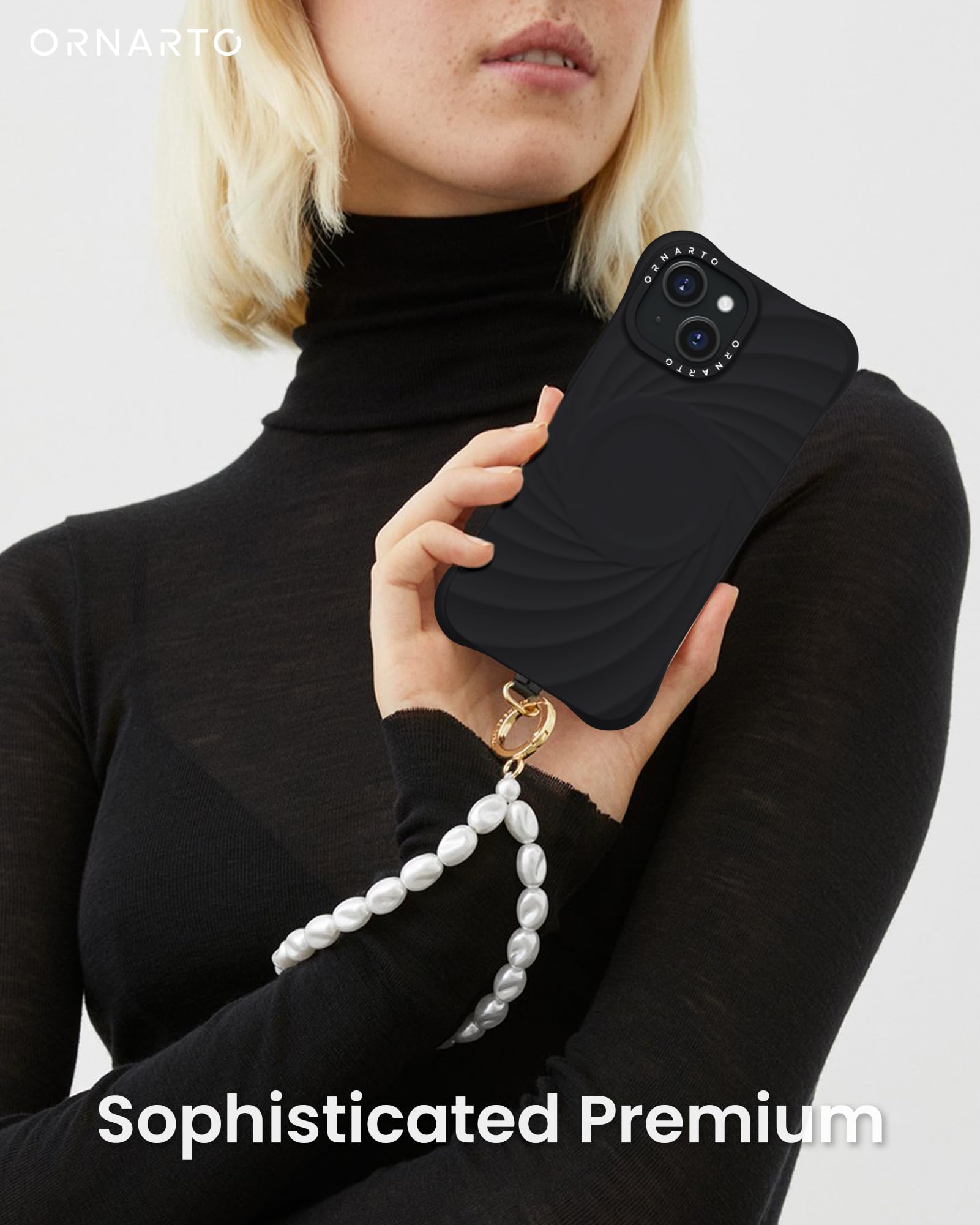 Foto 7 pulgar | Funda Ornarto Vortuxe Para Iphone 15 6.1 De Silicona Negra - Venta Internacional.