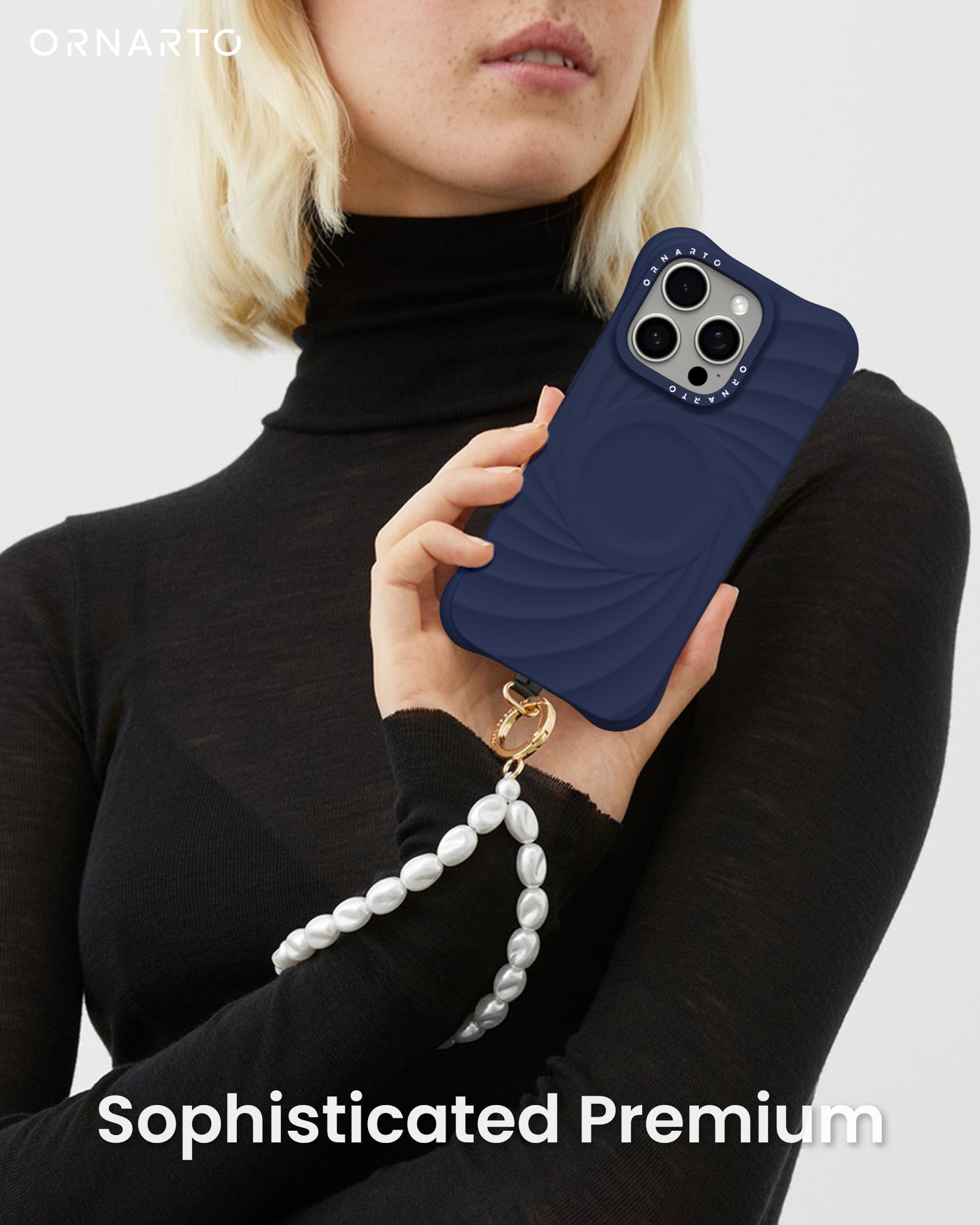 Foto 7 pulgar | Funda Ornarto Vortuxe Para Iphone 16 Pro Azul Marino - Venta Internacional.