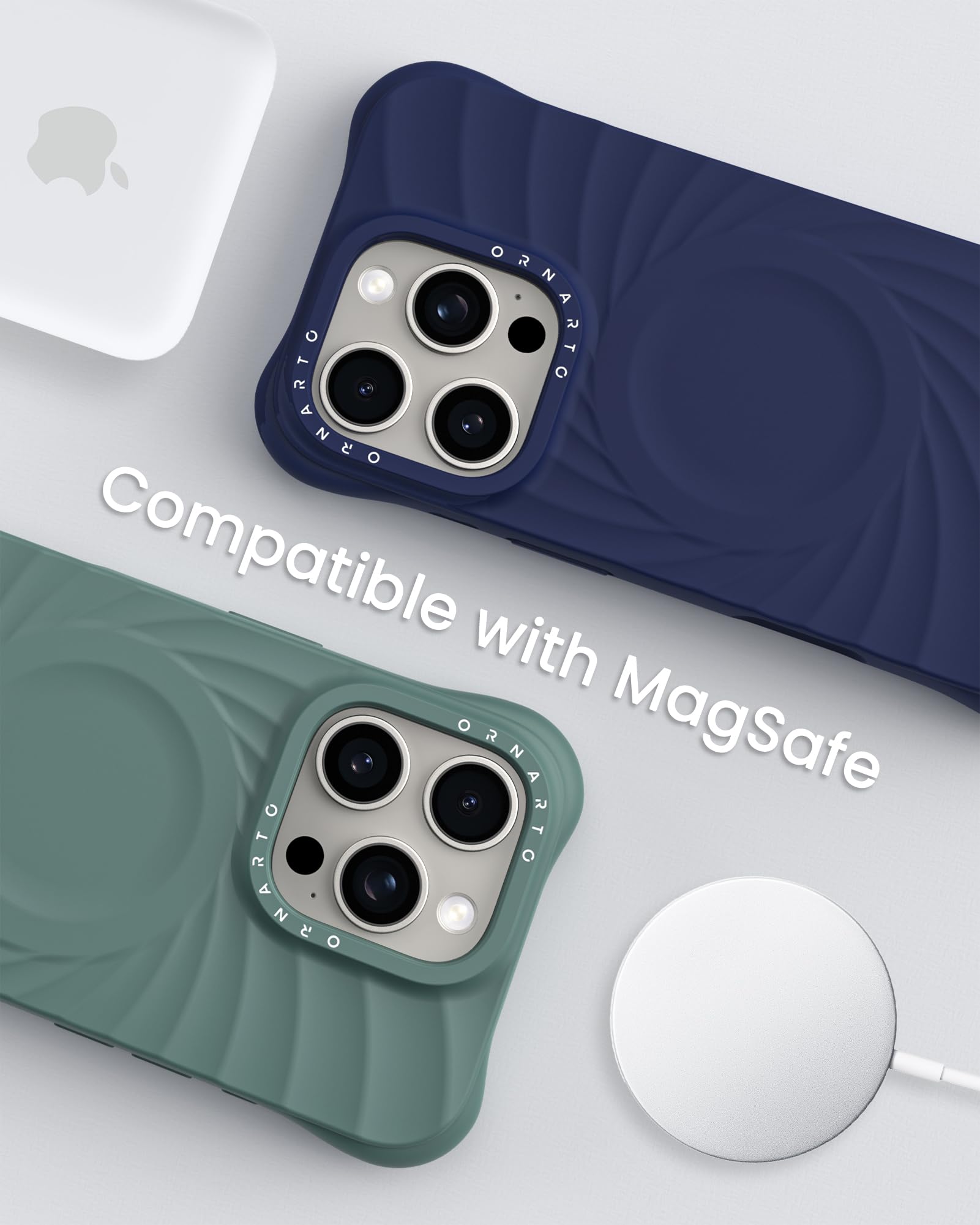 Foto 8 pulgar | Funda Ornarto Vortuxe Para Iphone 16 Pro Azul Marino - Venta Internacional.