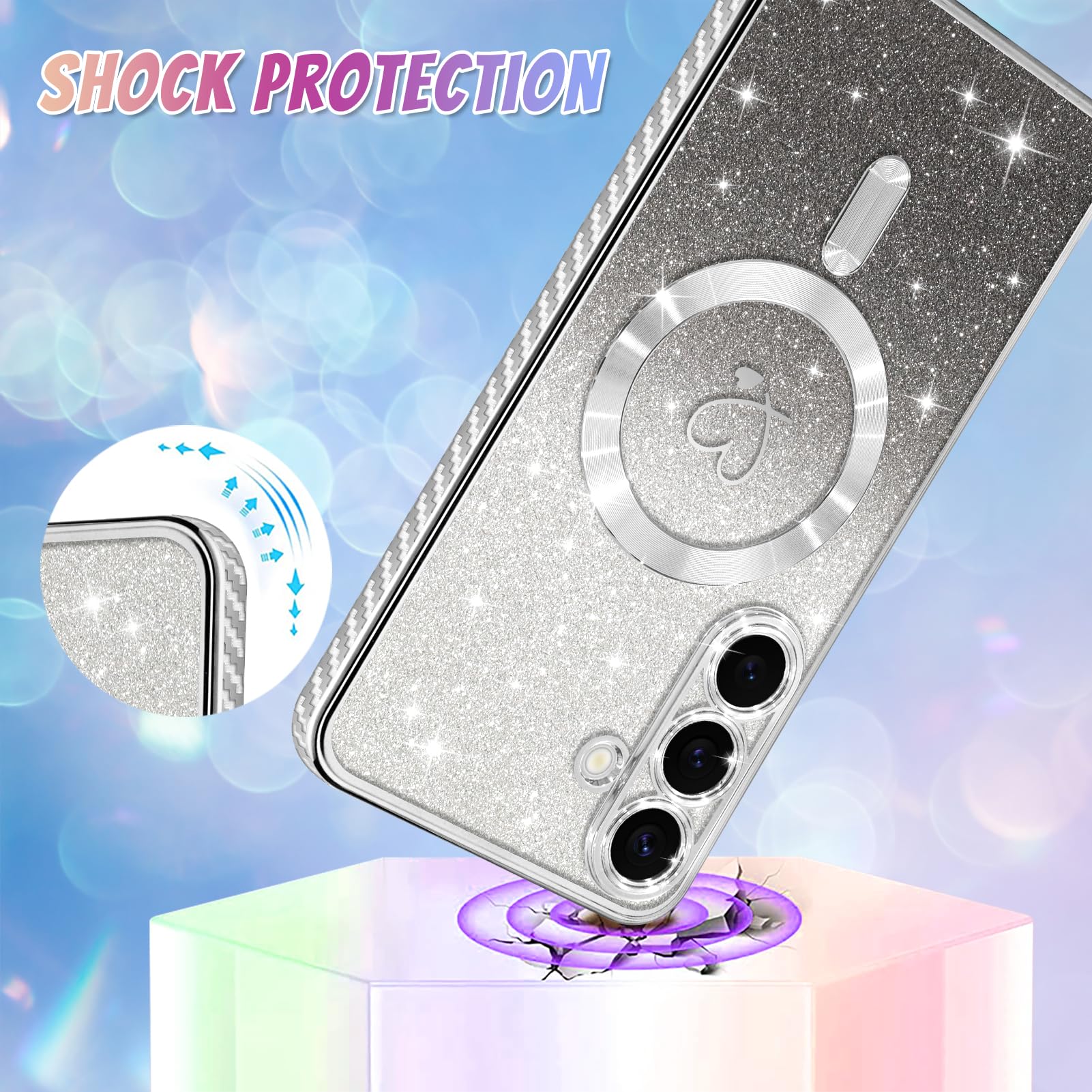 Foto 4 pulgar | Funda Bonoma Compatible Con Samsung Galaxy S25 Silver - Venta Internacional.