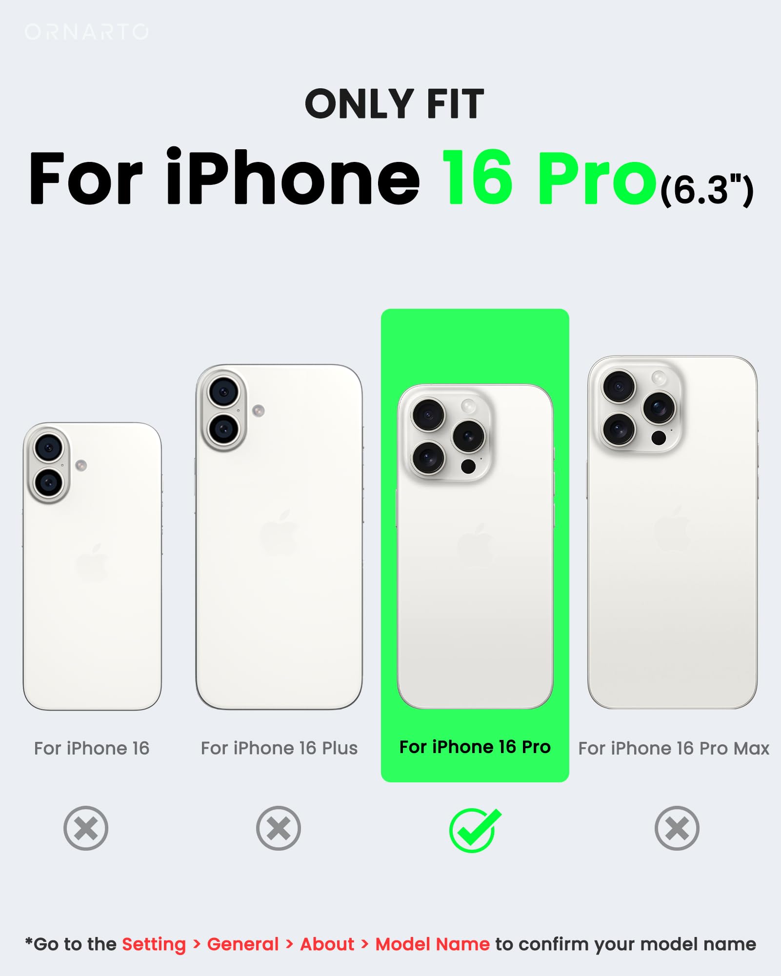 Foto 3 pulgar | Funda De Teléfono Ornarto Vortuxe Para Iphone 16 Pro 6.3 Con Magsafe - Venta Internacional.