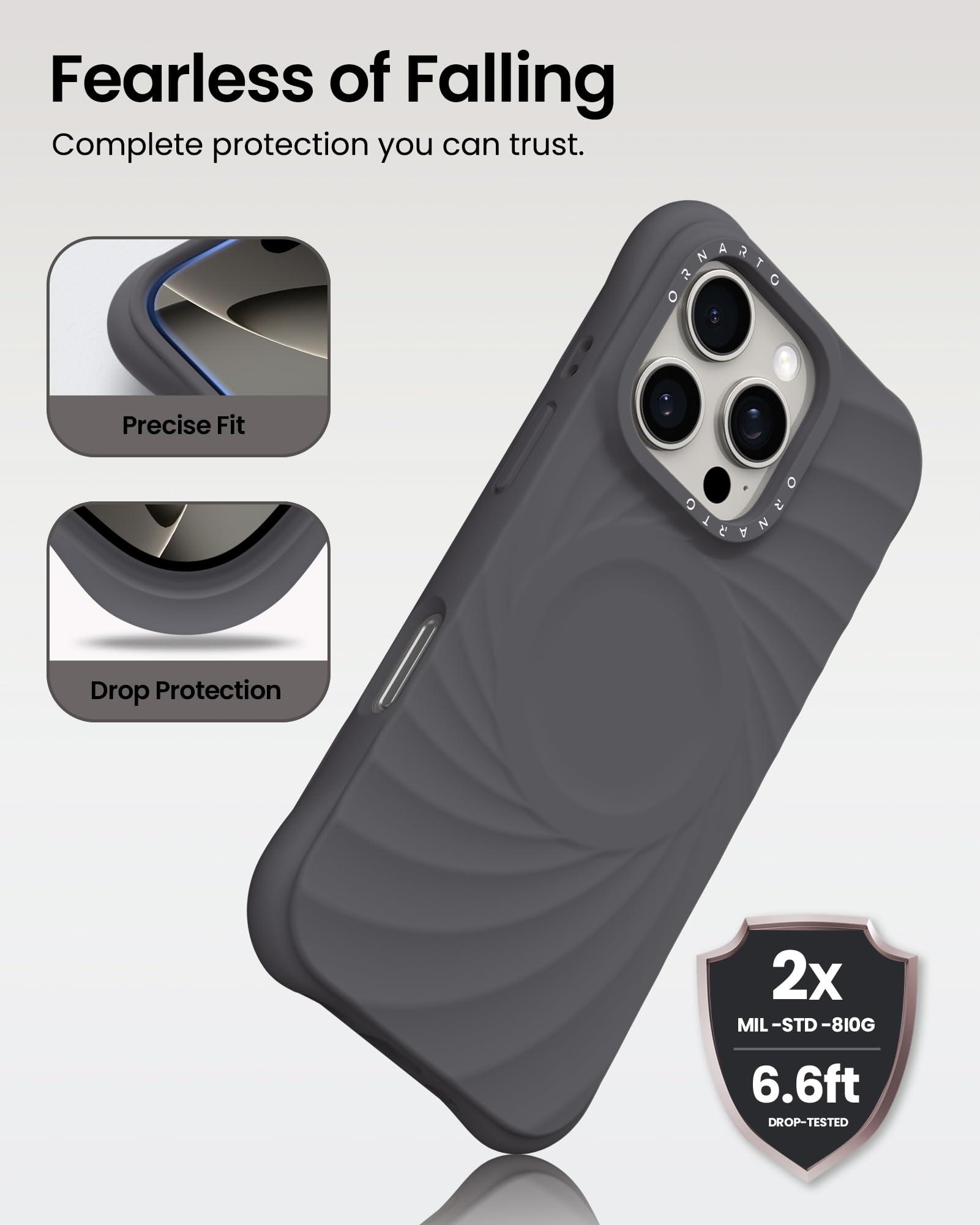 Foto 4 pulgar | Funda De Teléfono Ornarto Vortuxe Para Iphone 16 Pro 6.3 Con Magsafe - Venta Internacional.