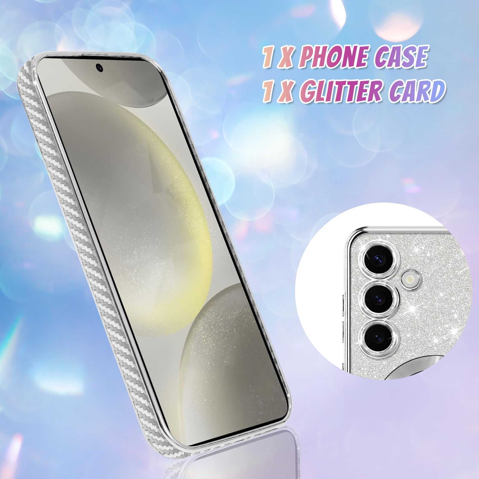 Foto 3 pulgar | Funda Bonoma Para Teléfono Móvil Compatible Con Samsung Galaxy S24 Silver - Venta Internacional.
