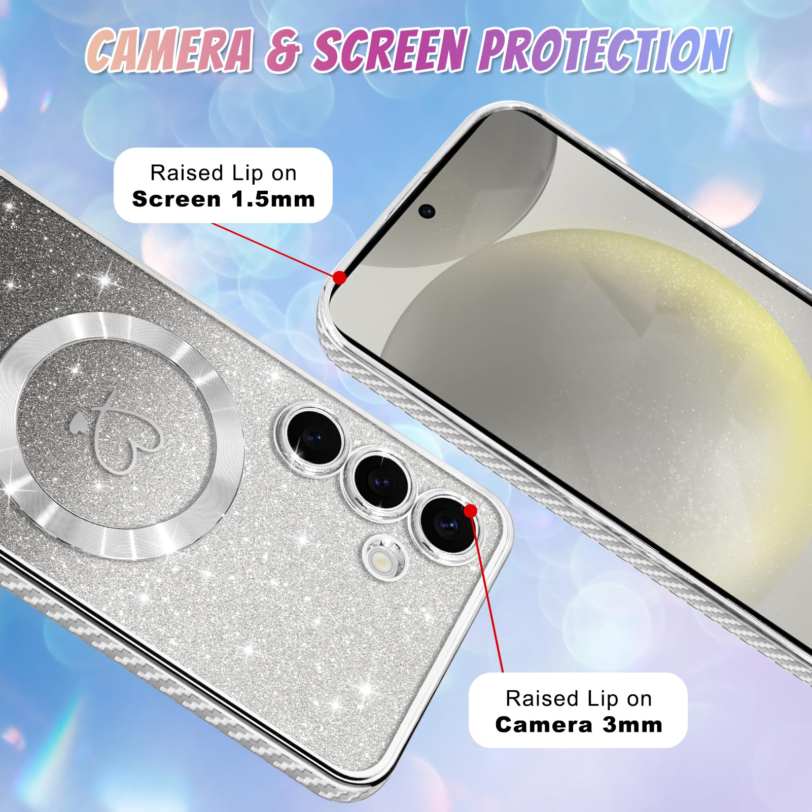 Foto 5 pulgar | Funda Bonoma Para Teléfono Móvil Compatible Con Samsung Galaxy S24 Silver - Venta Internacional.