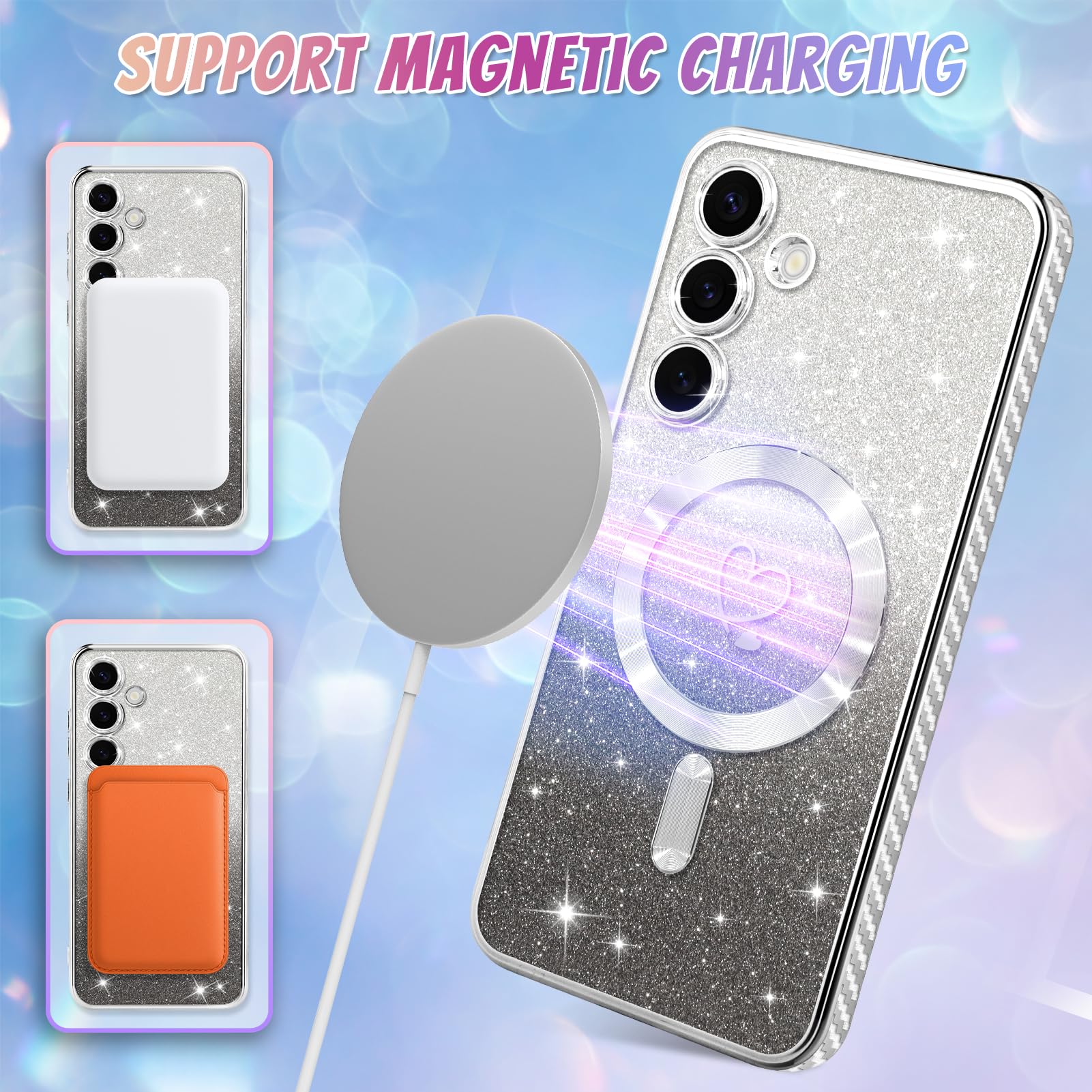 Foto 6 pulgar | Funda Bonoma Para Teléfono Móvil Compatible Con Samsung Galaxy S24 Silver - Venta Internacional.