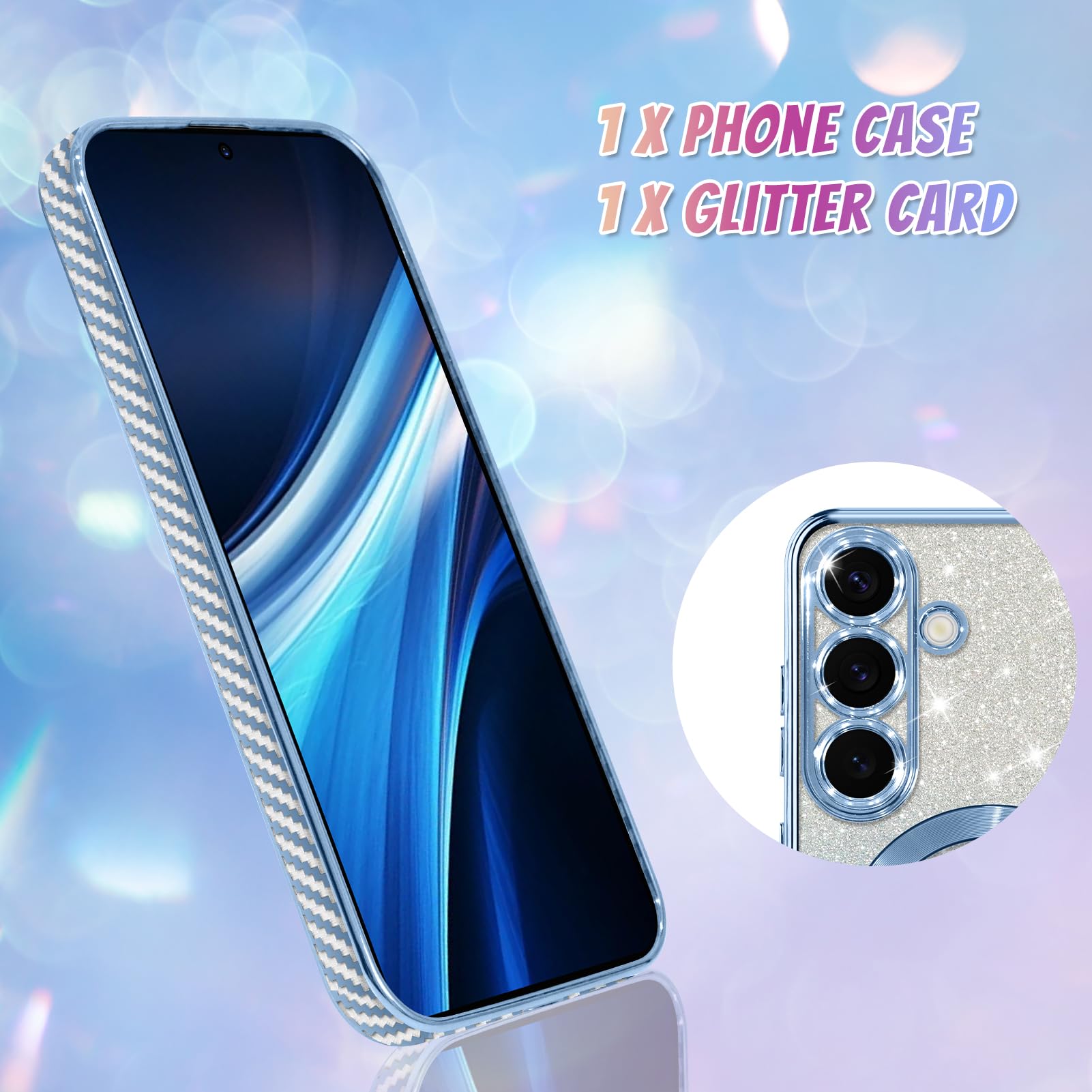 Foto 3 pulgar | Funda De Teléfono Bonoma Compatible Con Samsung Galaxy S25 Blue - Venta Internacional.