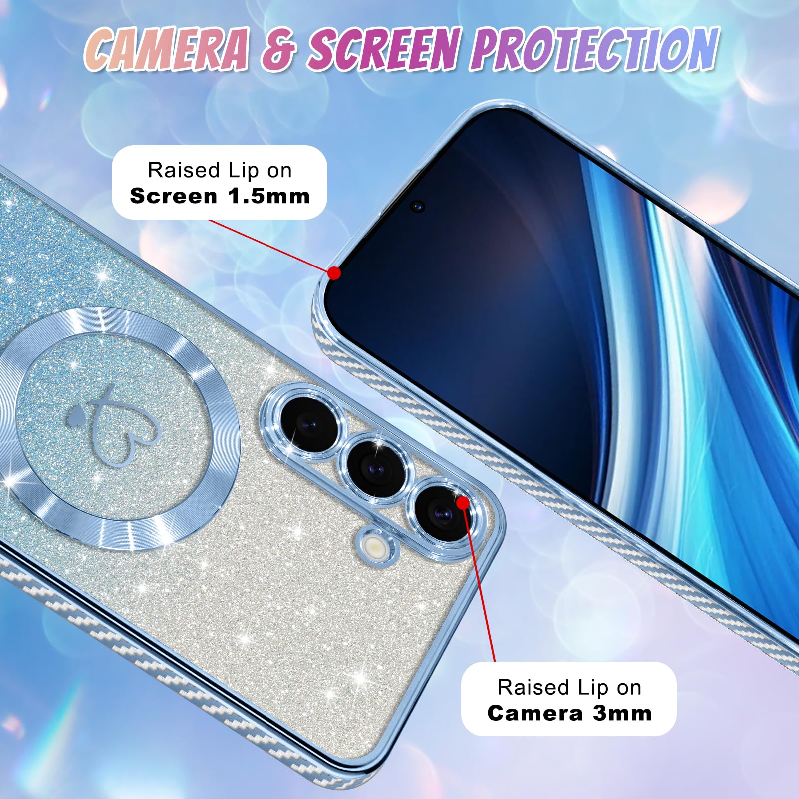 Foto 5 pulgar | Funda De Teléfono Bonoma Compatible Con Samsung Galaxy S25 Blue - Venta Internacional.