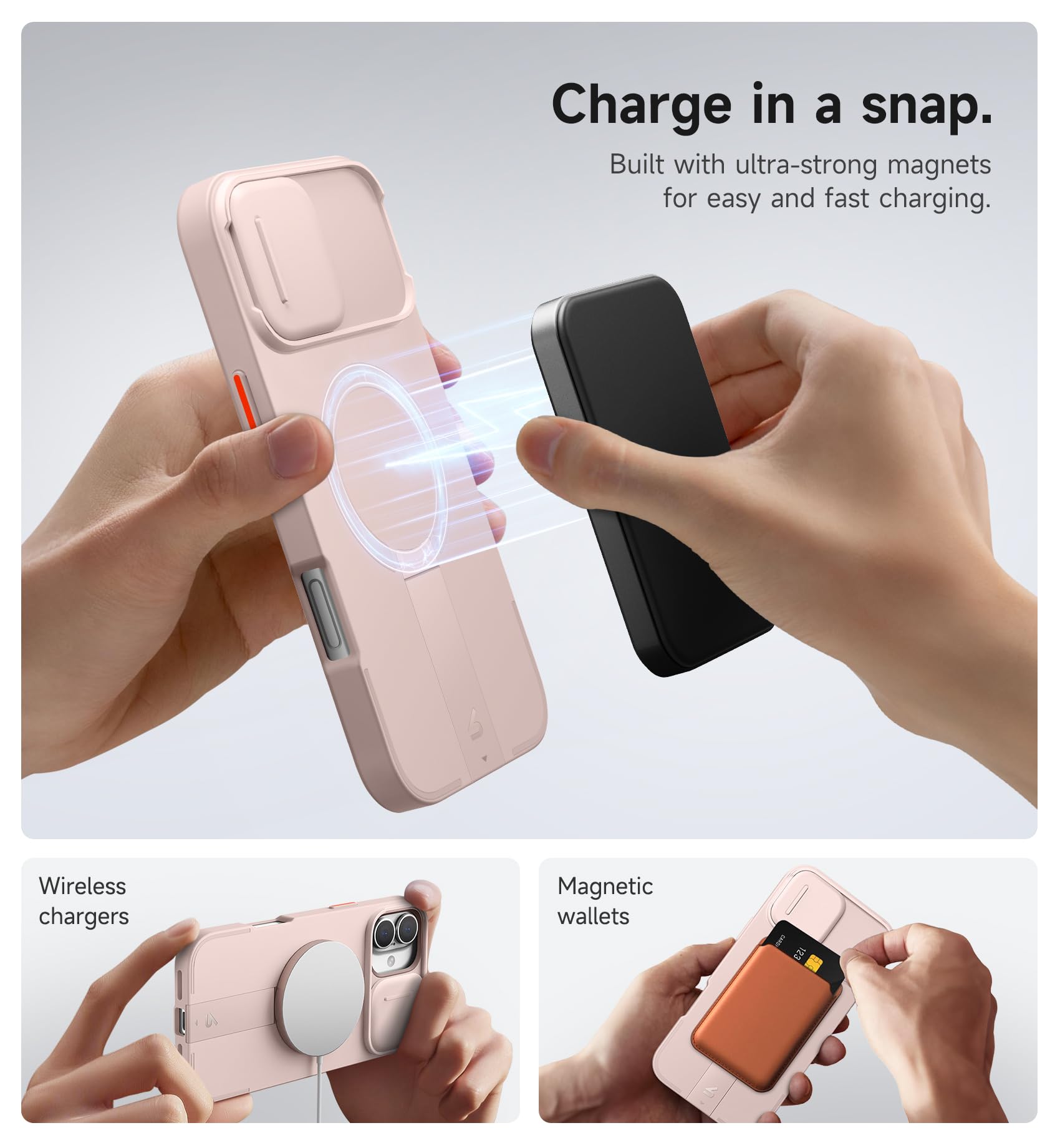 Foto 4 pulgar | Funda Suritch Para Iphone 16 Plus Con Cámara Magnética Slide Pink - Venta Internacional.