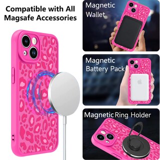 Foto 2 | Funda Kanghar Para Iphone 14 Con Estampado De Leopardo Rosa Intenso De 6.1 Pulgadas - Venta Internacional.