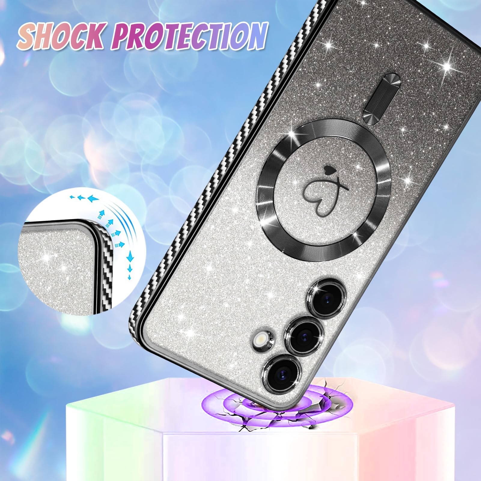 Foto 4 pulgar | Funda Bonoma Para Teléfono Móvil Compatible Con Samsung Galaxy S24, Color Negro - Venta Internacional.