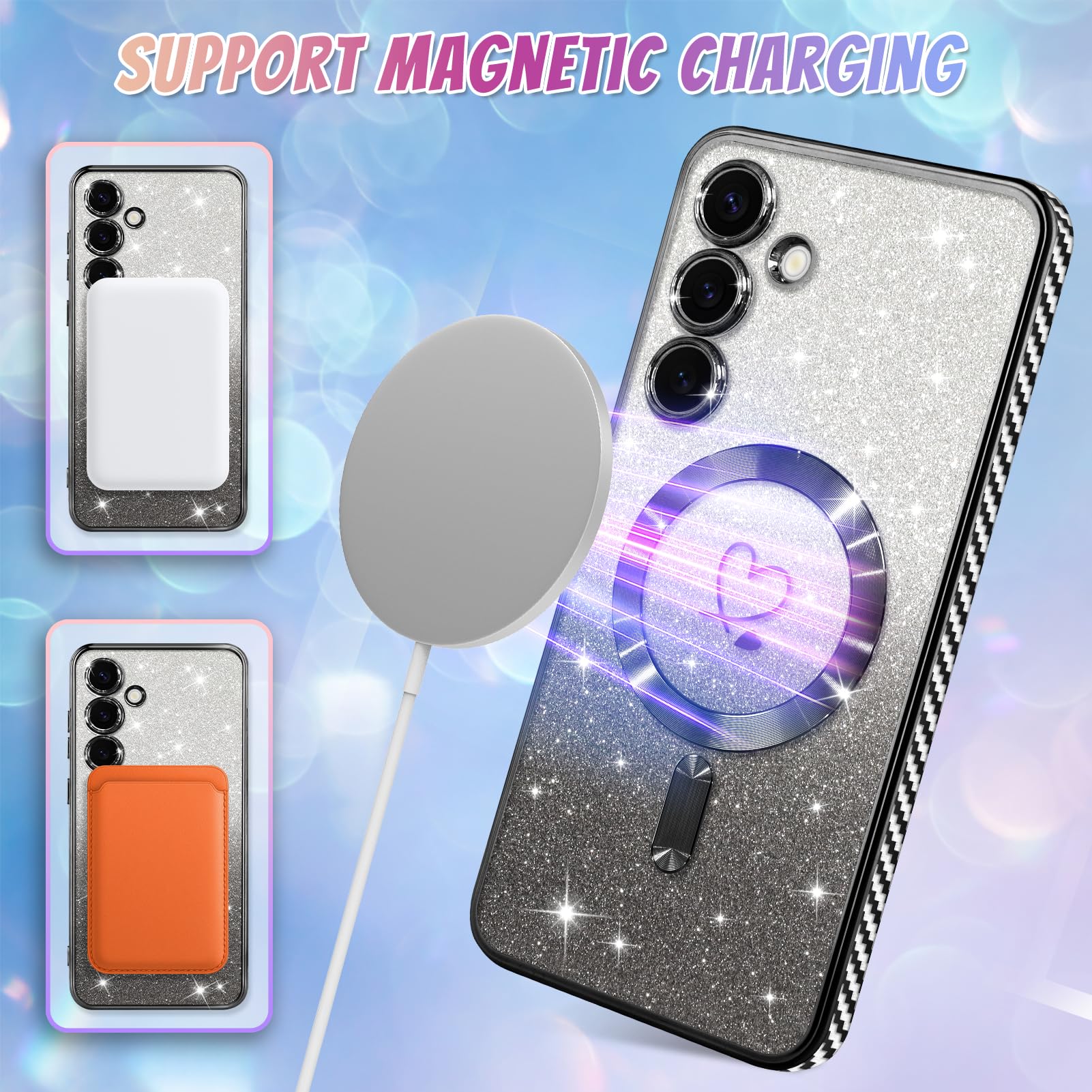 Foto 6 pulgar | Funda Bonoma Para Teléfono Móvil Compatible Con Samsung Galaxy S24, Color Negro - Venta Internacional.