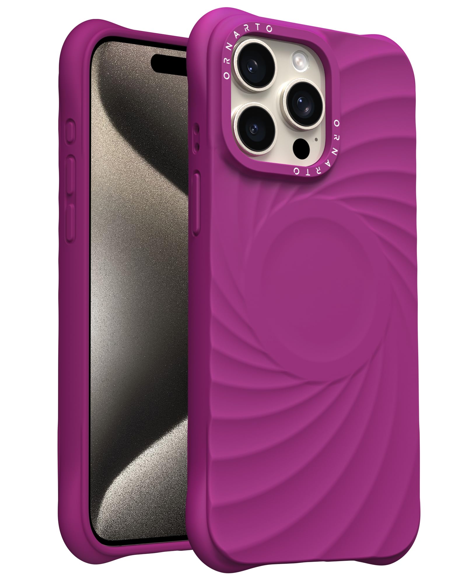 Foto 2 pulgar | Funda De Teléfono Ornarto Vortuxe Para Iphone 15 Pro 6.1 - Fucsia - Venta Internacional.