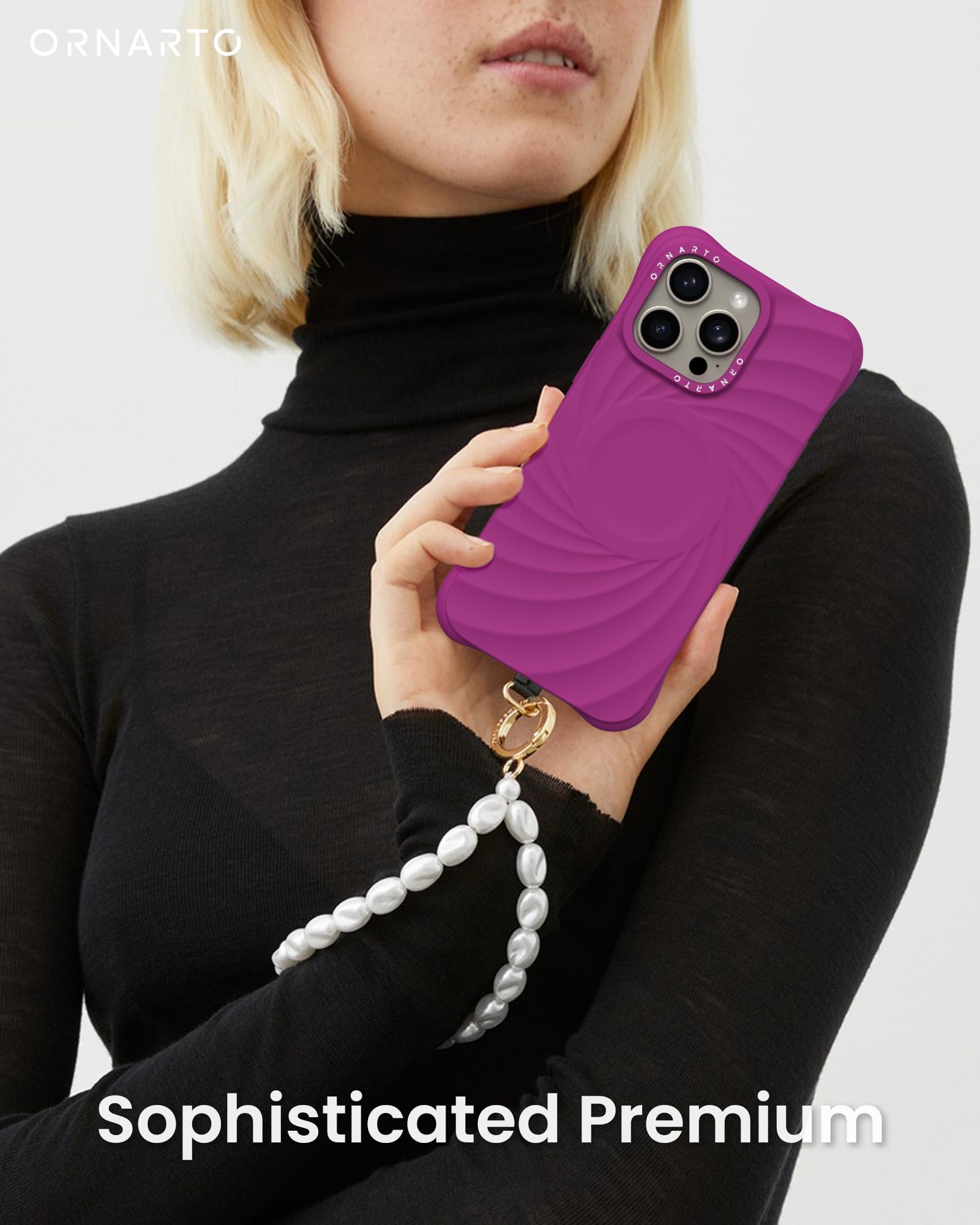 Foto 7 pulgar | Funda De Teléfono Ornarto Vortuxe Para Iphone 15 Pro 6.1 - Fucsia - Venta Internacional.