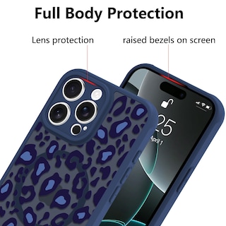 Foto 3 | Funda Kanghar Para Iphone 16 Pro Con Estampado De Leopardo Azul Y Magsafe - Venta Internacional.