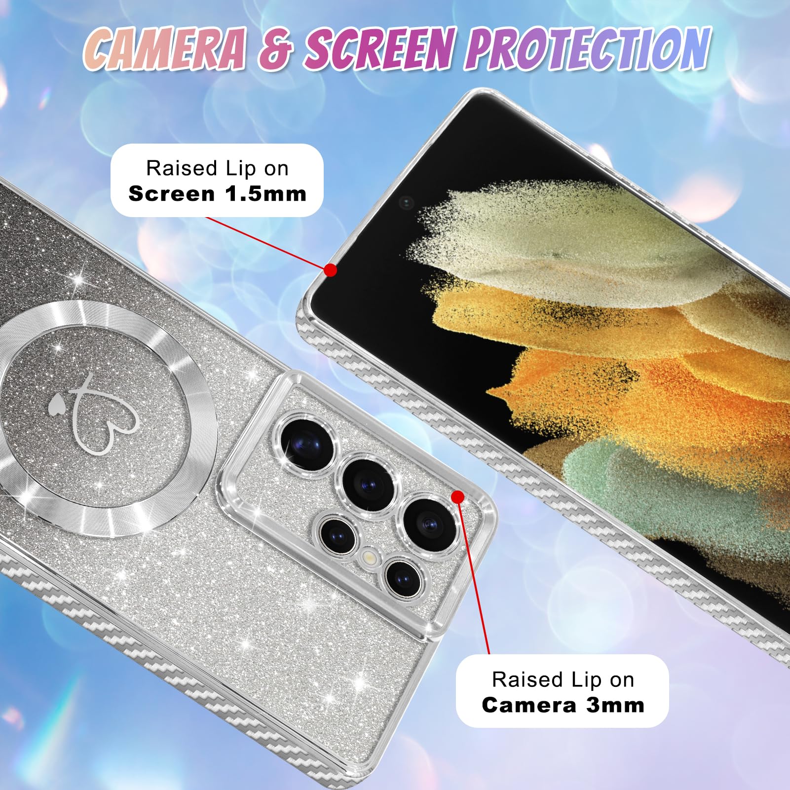 Foto 5 pulgar | Funda De Teléfono Bonoma Compatible Con Samsung Galaxy S21 Ultra - Venta Internacional.