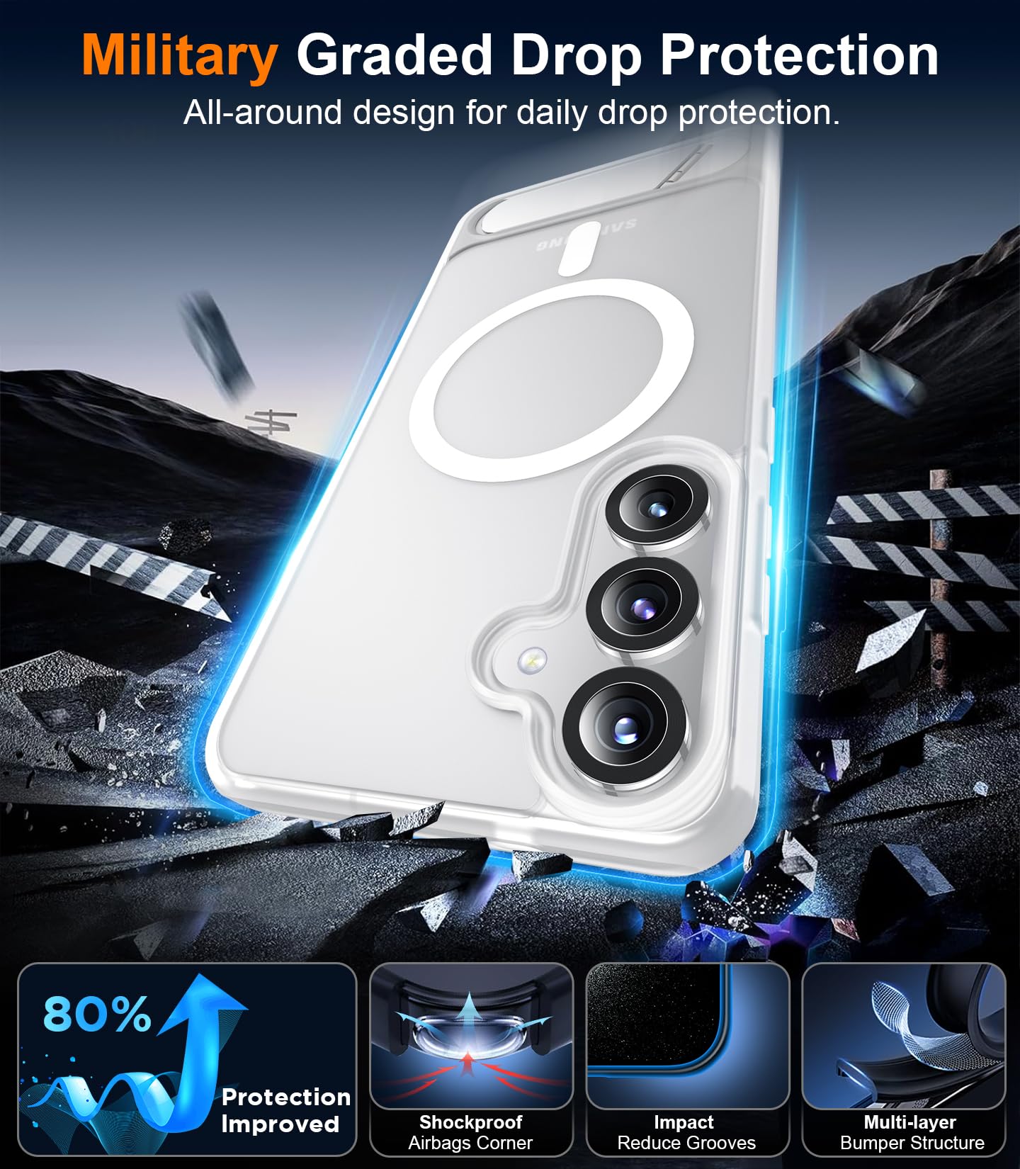 Foto 5 pulgar | Funda De Teléfono Magnética Temdan Para Samsung Galaxy S25 Plus - Venta Internacional.