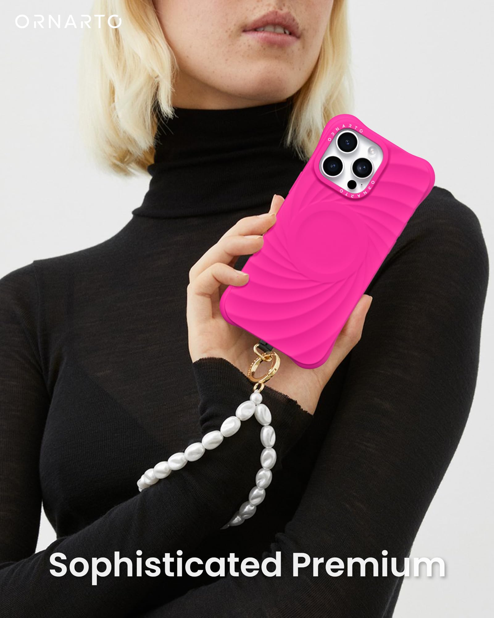 Foto 7 pulgar | Funda Ornarto Vortuxe Para Iphone 15 Pro Max, Color Rosa Intenso - Venta Internacional.