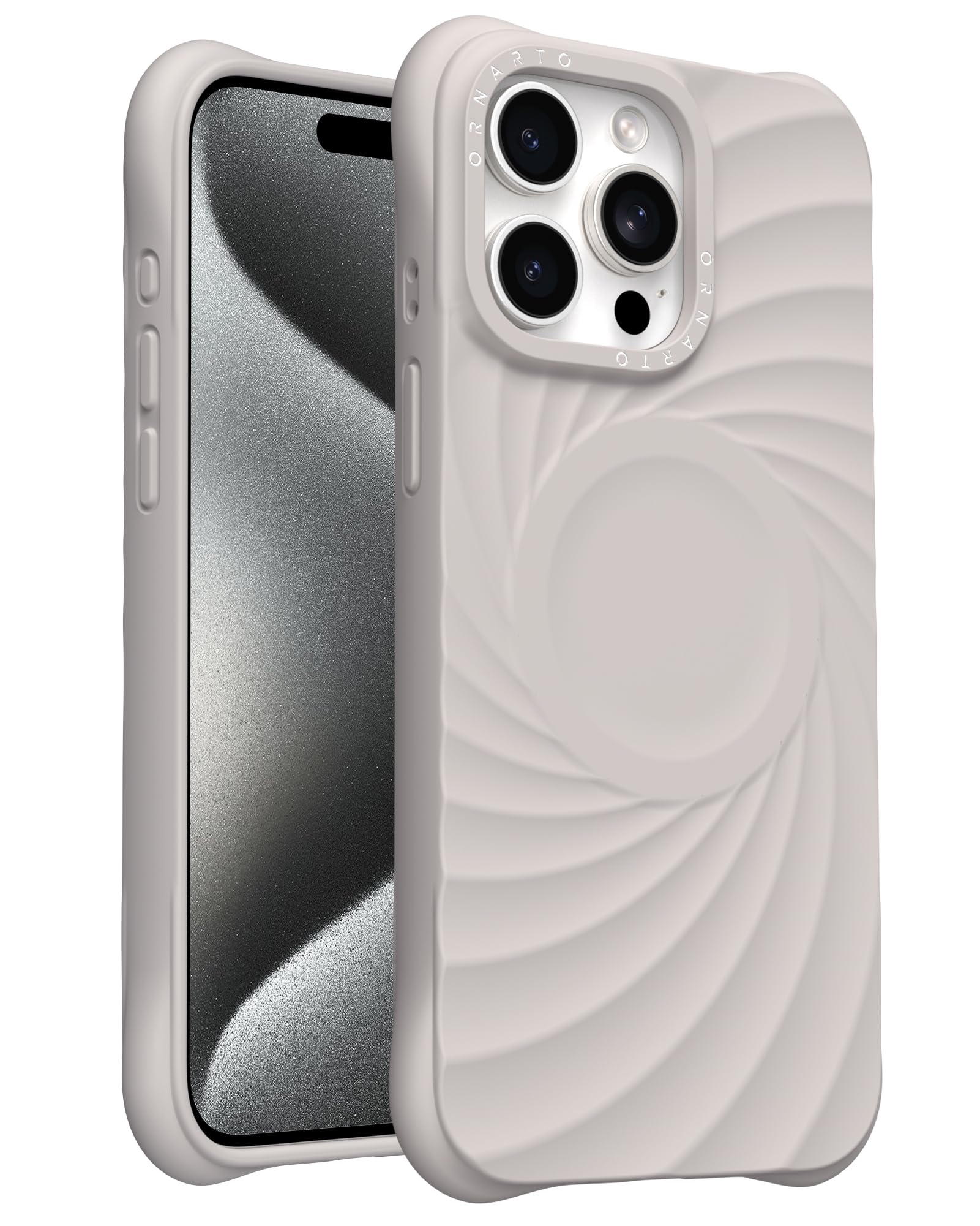 Foto 1 | Funda De Teléfono Ornarto Vortuxe Para Iphone 15 Pro 6.1 Stone Grey - Venta Internacional.
