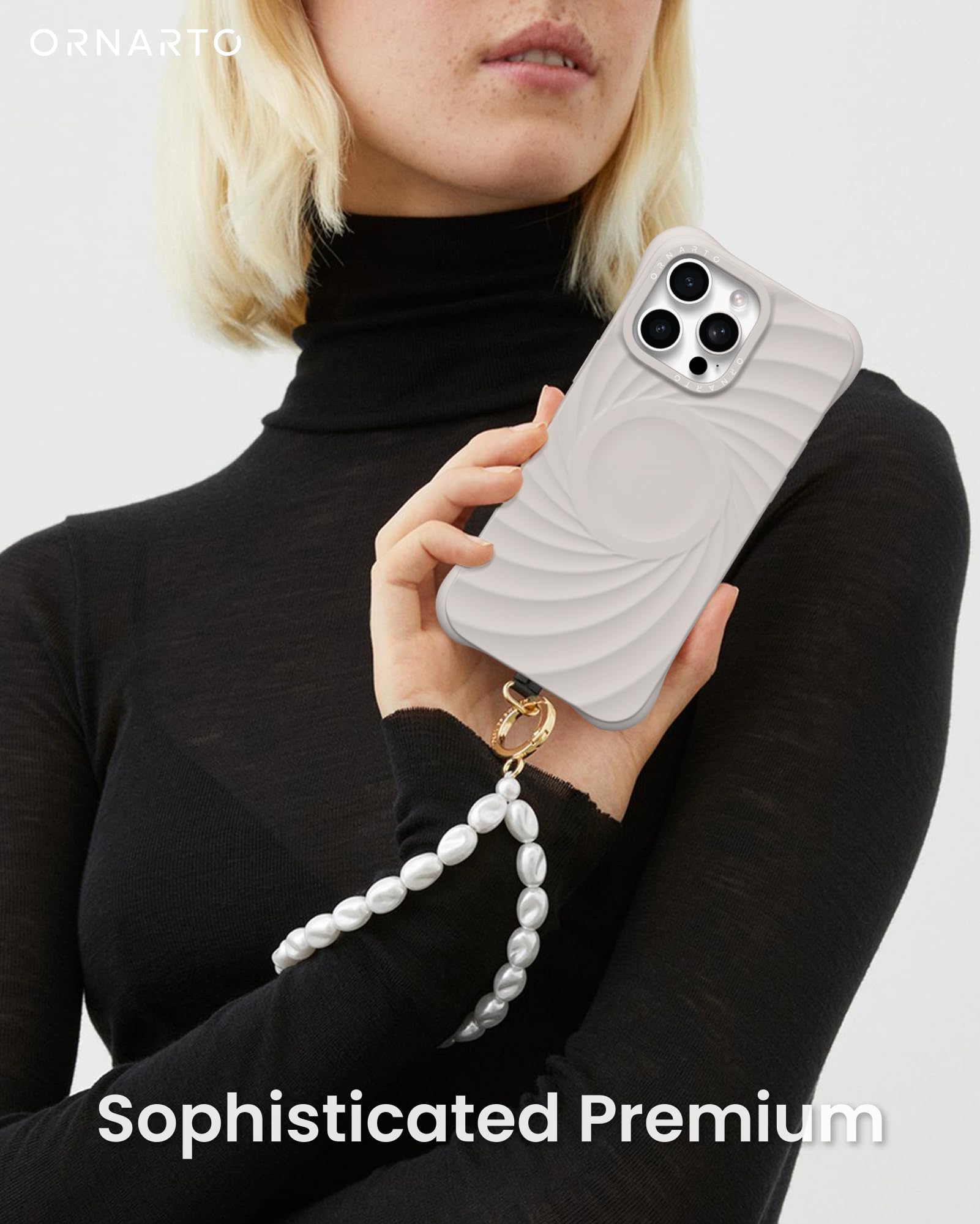 Foto 7 pulgar | Funda De Teléfono Ornarto Vortuxe Para Iphone 15 Pro 6.1 Stone Grey - Venta Internacional.