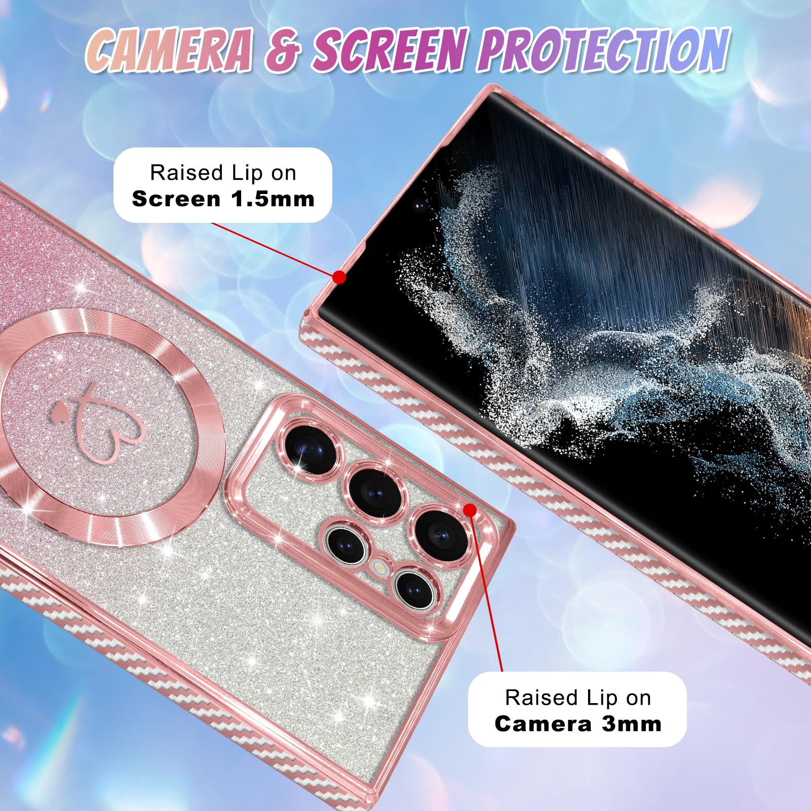 Foto 5 pulgar | Funda De Teléfono Bonoma Compatible Con Samsung Galaxy S22 Ultra - Venta Internacional.