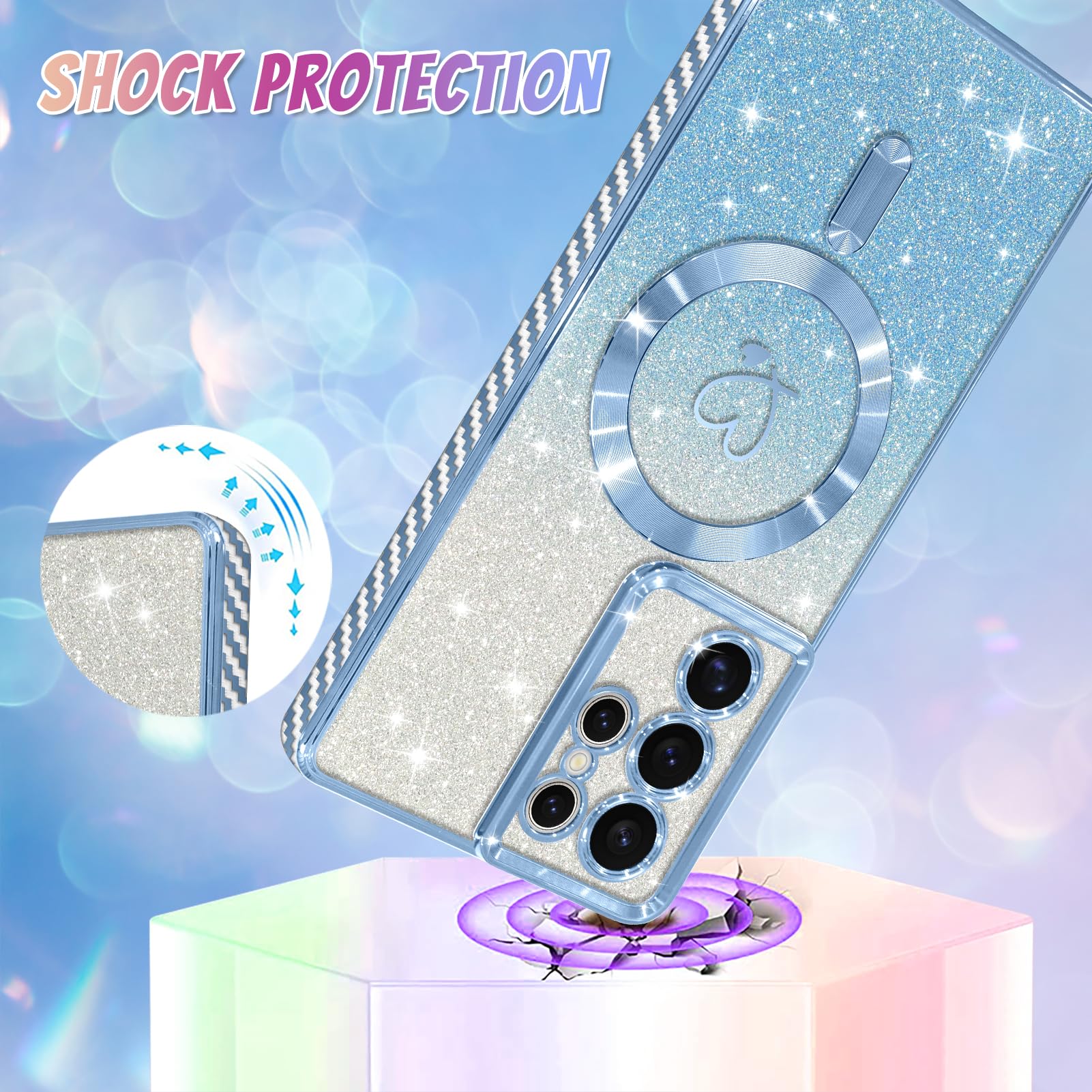 Foto 4 pulgar | Funda De Teléfono Bonoma Compatible Con Samsung Galaxy S21 Ultra - Venta Internacional.