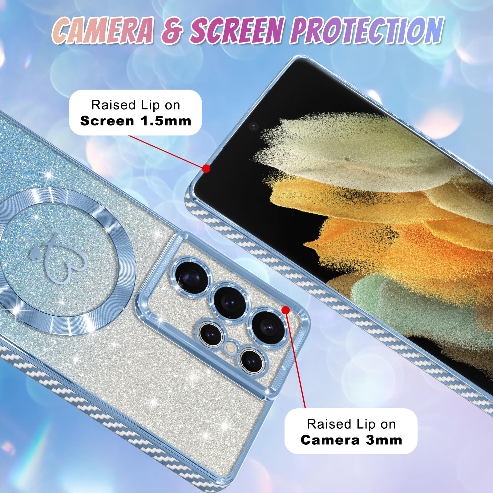 Foto 5 pulgar | Funda De Teléfono Bonoma Compatible Con Samsung Galaxy S21 Ultra - Venta Internacional.