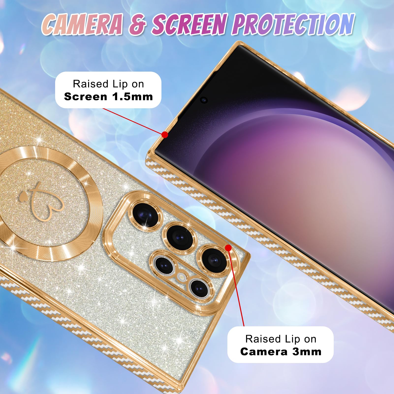 Foto 5 pulgar | Funda De Teléfono Bonoma Compatible Con Samsung Galaxy S23 Ultra - Venta Internacional.