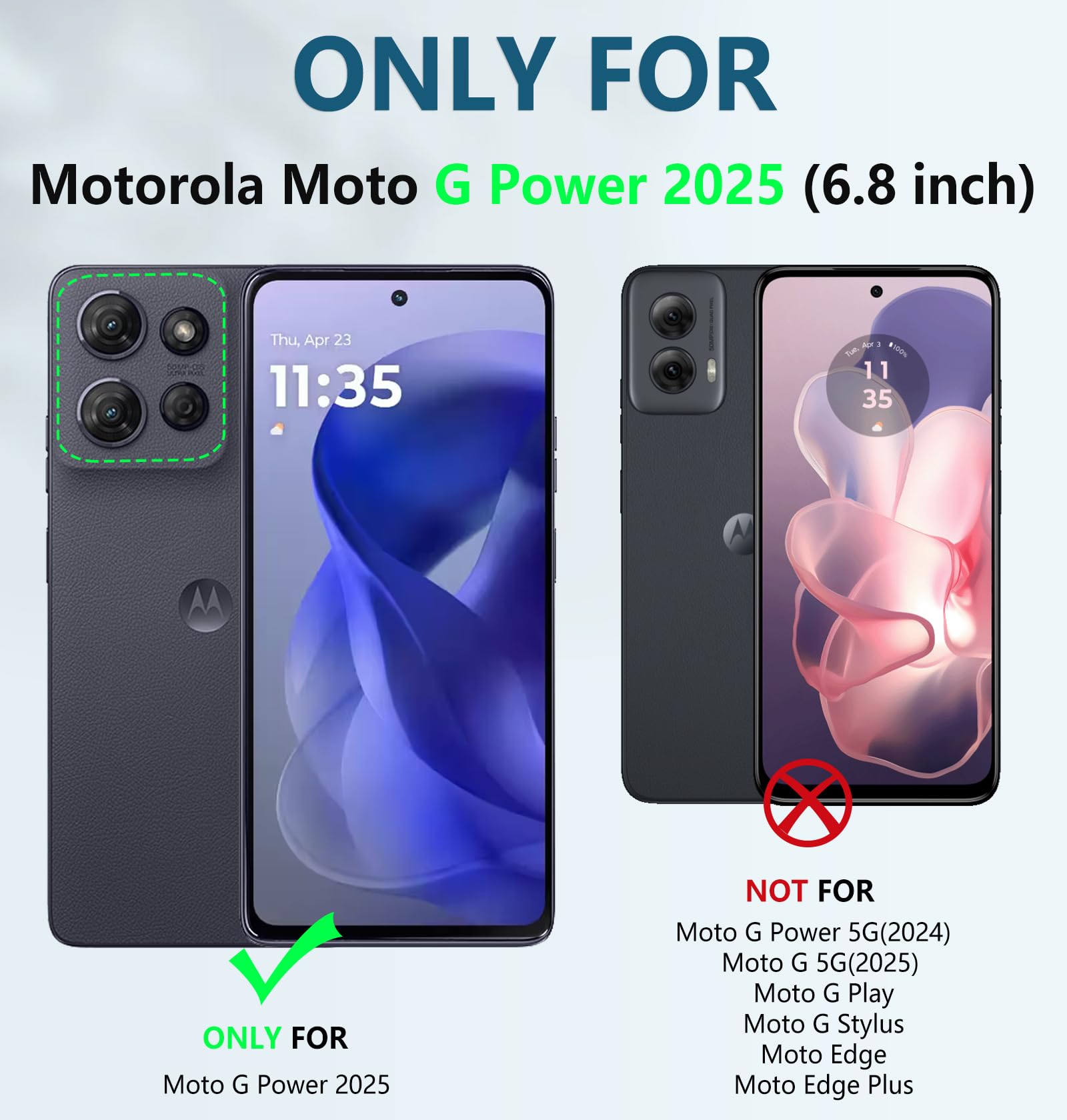 Foto 3 pulgar | Funda De Teléfono Fntcase Para Motorola Moto G Power 5g 2025 Azul - Venta Internacional.