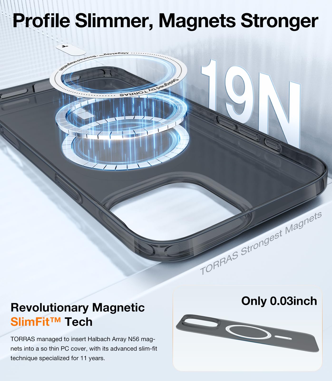 Foto 4 pulgar | Funda De Teléfono Torras Magnetic Slim Fit Para Iphone 16 Pro - Venta Internacional.