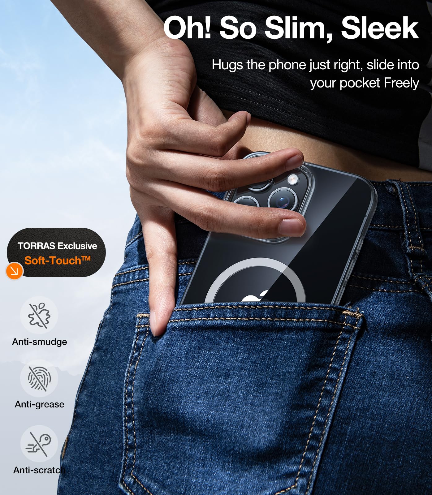 Foto 7 pulgar | Funda De Teléfono Torras Magnetic Slim Fit Para Iphone 16 Pro - Venta Internacional.