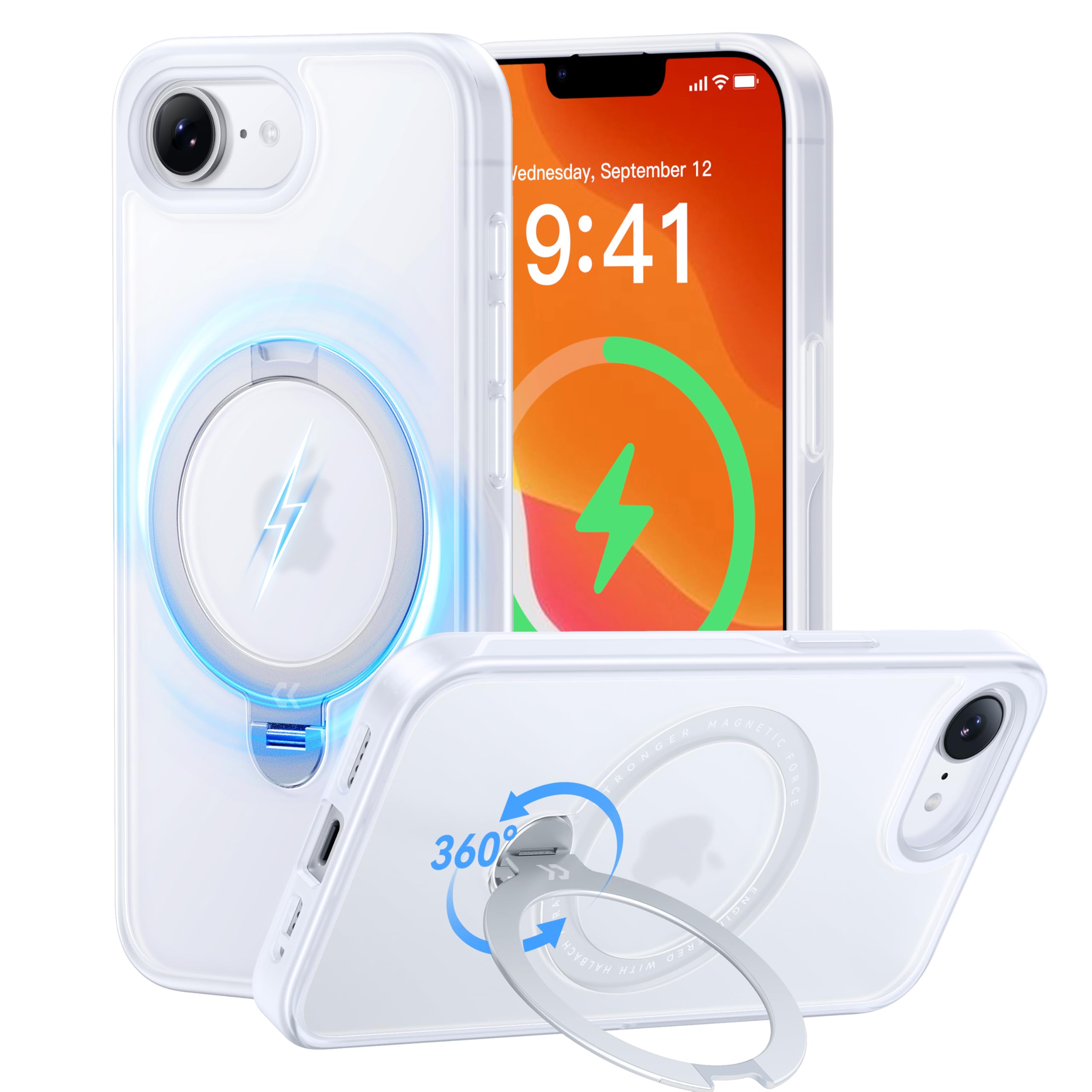 Funda De Teléfono Casekoo Patentada Con Soporte Magnético De Giro De 360° Para Iphone 16e - Venta Internacional.
