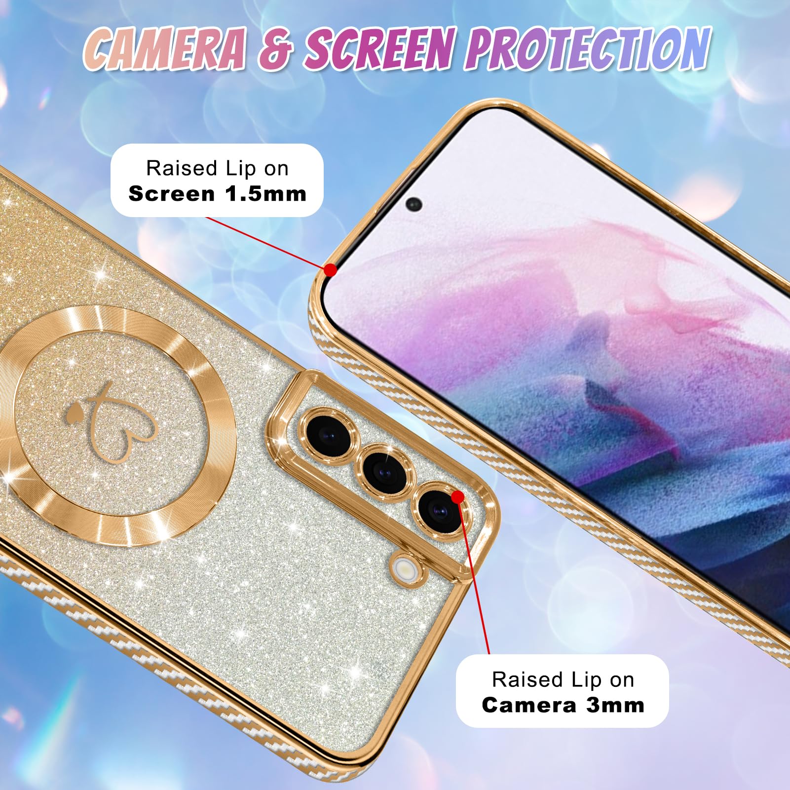 Foto 5 pulgar | Funda De Teléfono Bonoma Compatible Con Samsung Galaxy S21 -gold - Venta Internacional.