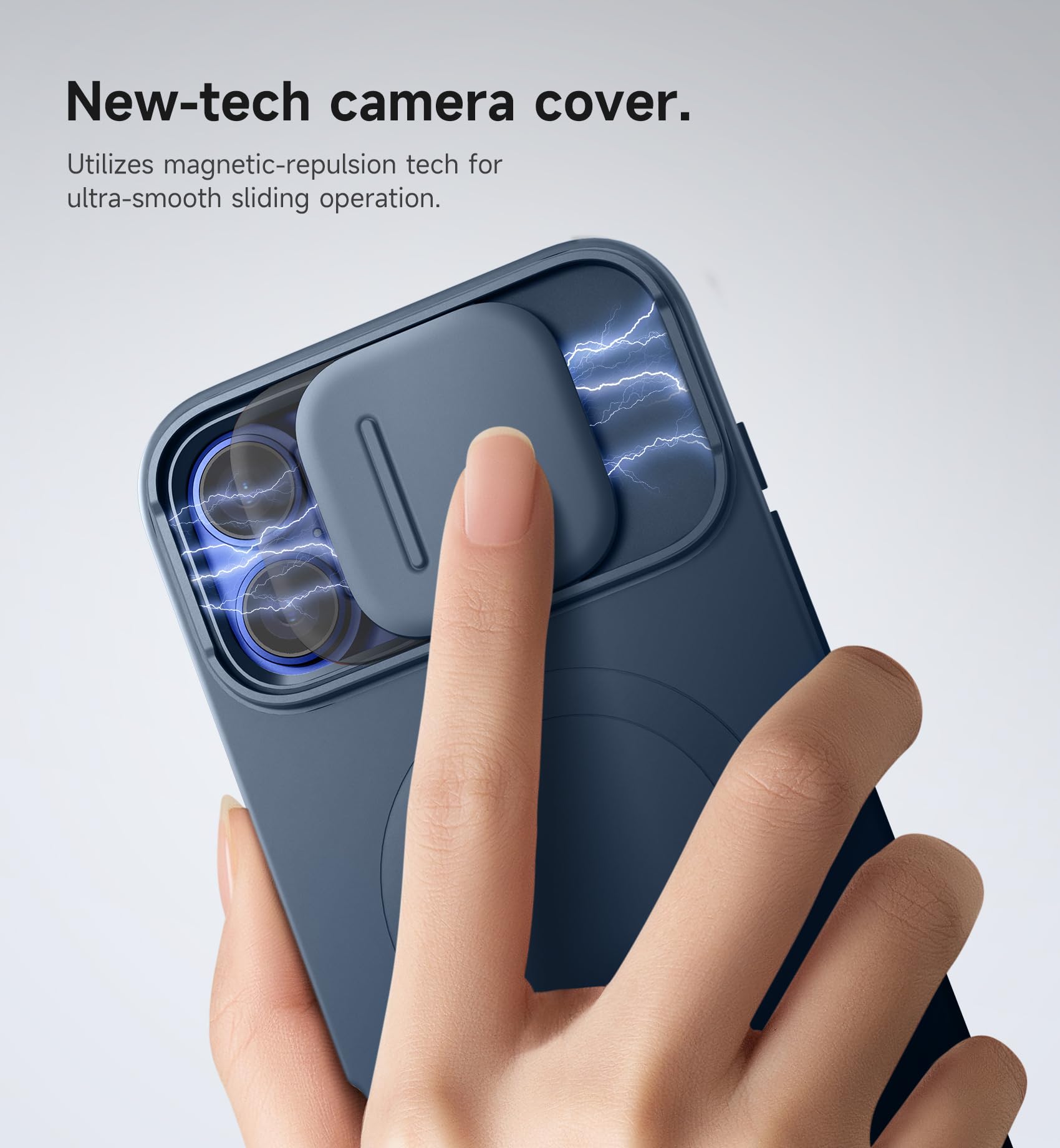 Foto 5 pulgar | Funda Suritch Para Iphone 16 Plus Con Cámara Magnética Slide Blue - Venta Internacional.