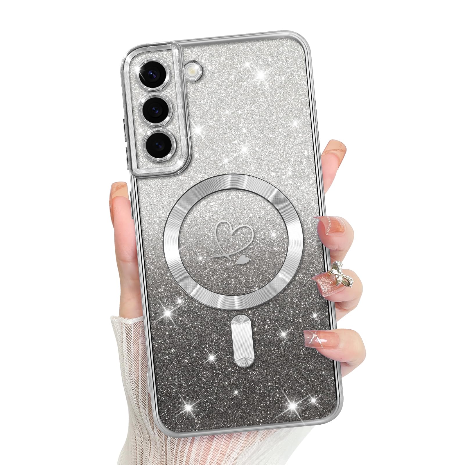 Foto 2 pulgar | Funda De Teléfono Bonoma Compatible Con Samsung Galaxy S21, Plateada - Venta Internacional.