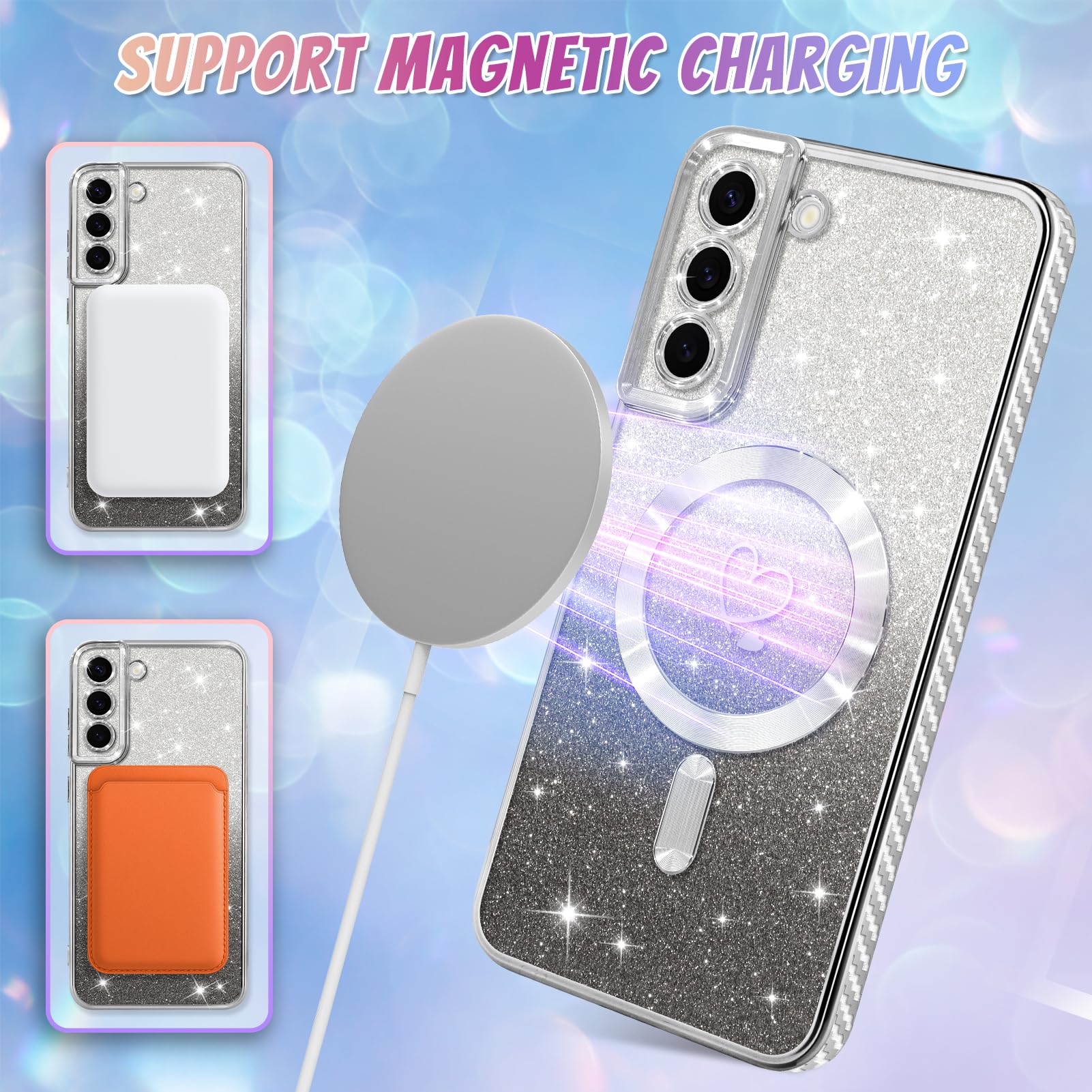 Foto 6 pulgar | Funda De Teléfono Bonoma Compatible Con Samsung Galaxy S21, Plateada - Venta Internacional.
