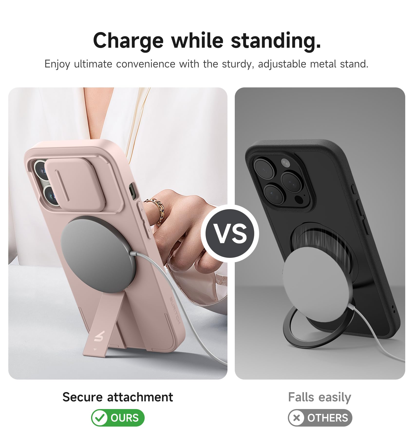 Foto 6 pulgar | Funda Suritch Para Iphone 13 Pro De 6.1 Pulgadas Con Funda Magnética, Color Rosa - Venta Internacional.