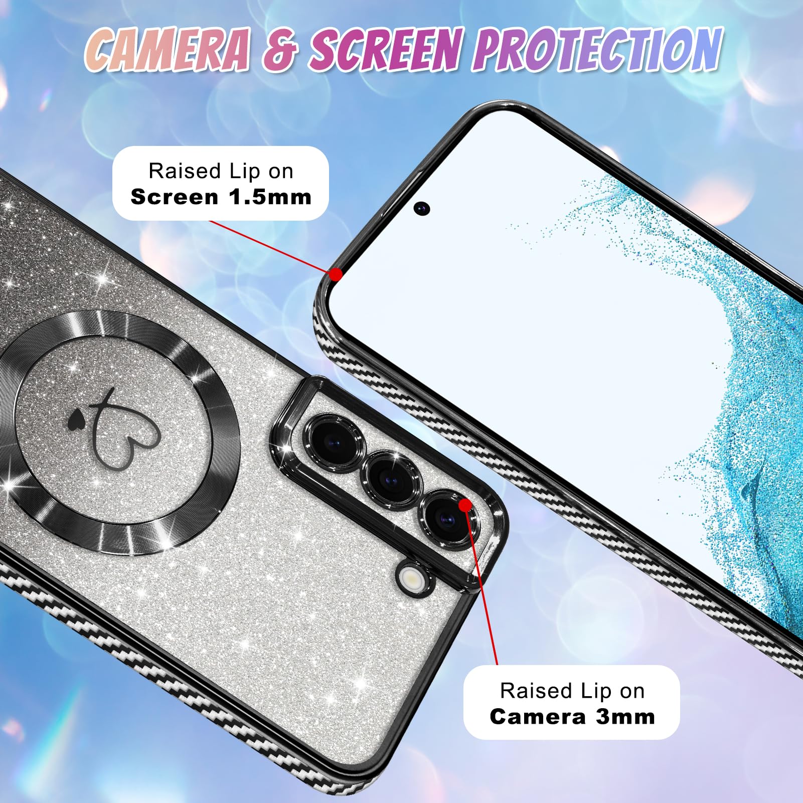 Foto 4 | Funda Bonoma Para Teléfono Móvil Compatible Con Samsung Galaxy S22, Color Negro - Venta Internacional.