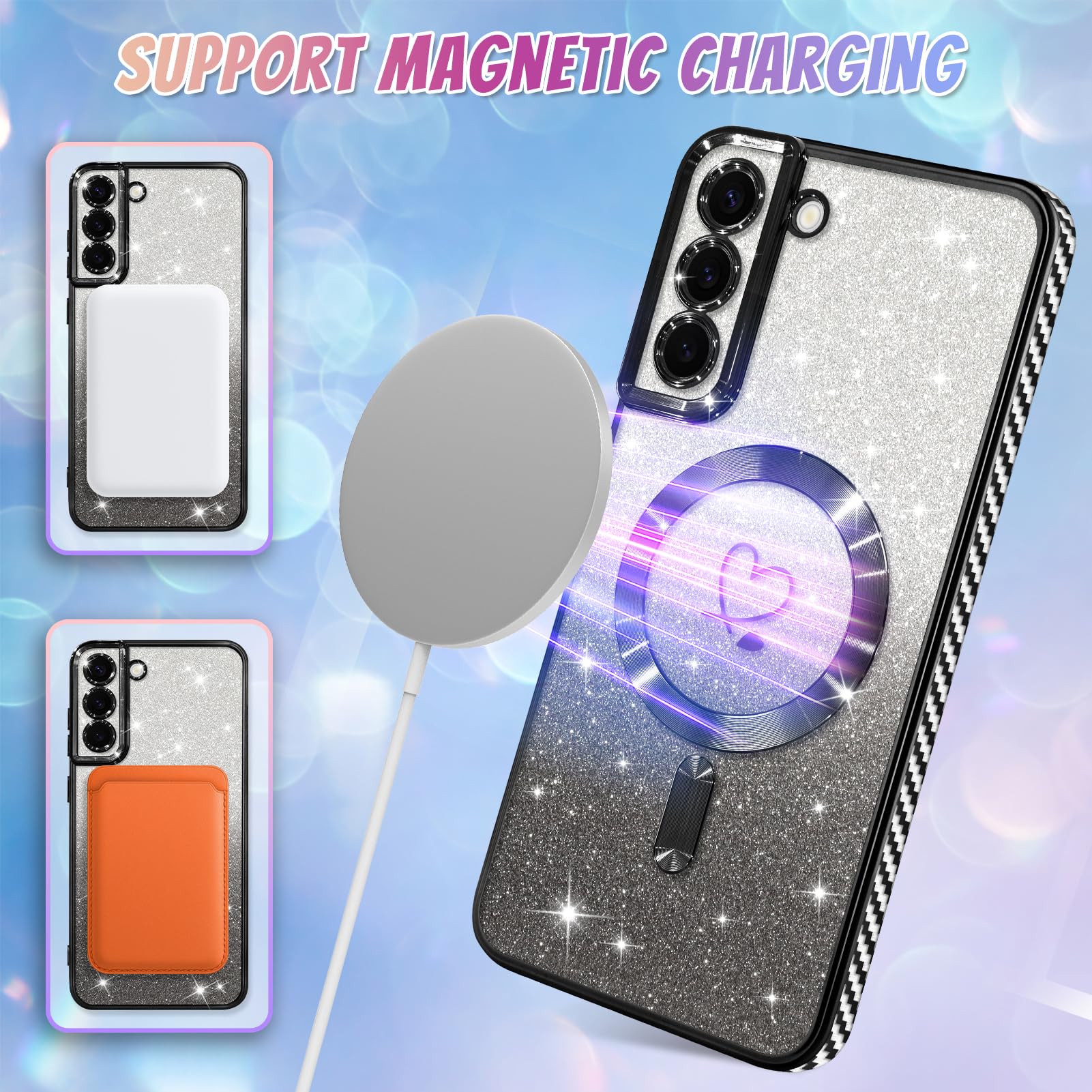 Foto 6 pulgar | Funda Bonoma Para Teléfono Móvil Compatible Con Samsung Galaxy S22, Color Negro - Venta Internacional.