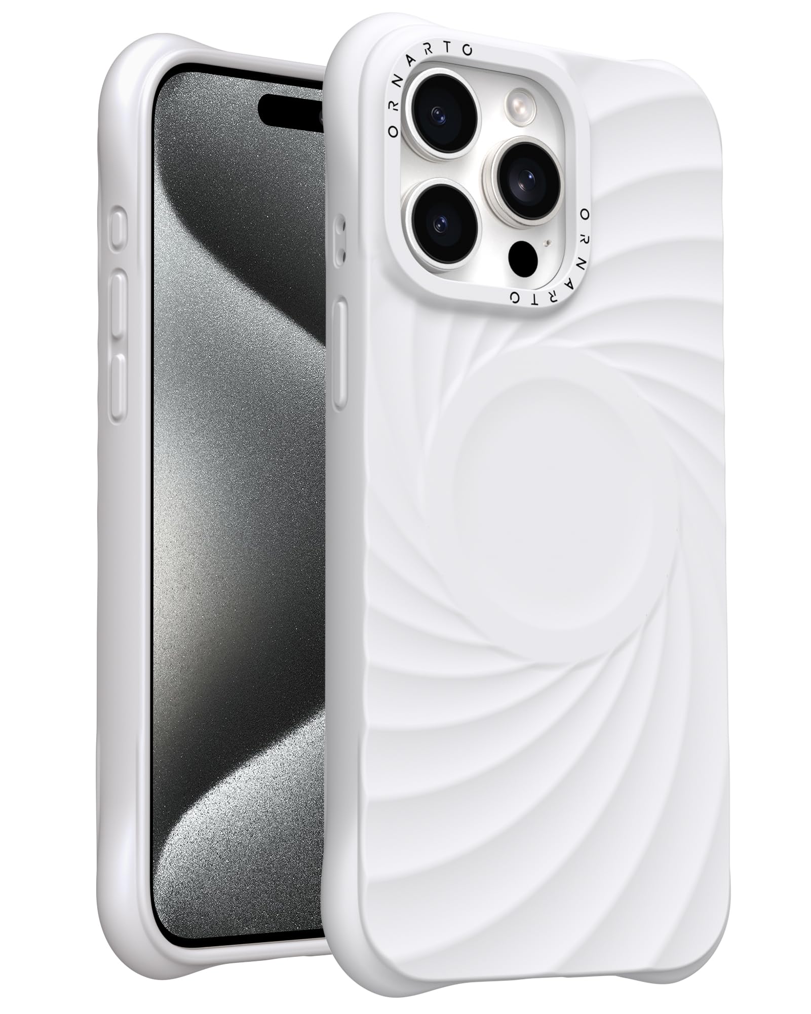 Foto 2 pulgar | Funda Ornarto Vortuxe Para Iphone 15 Pro 6.1 Blanca - Venta Internacional.