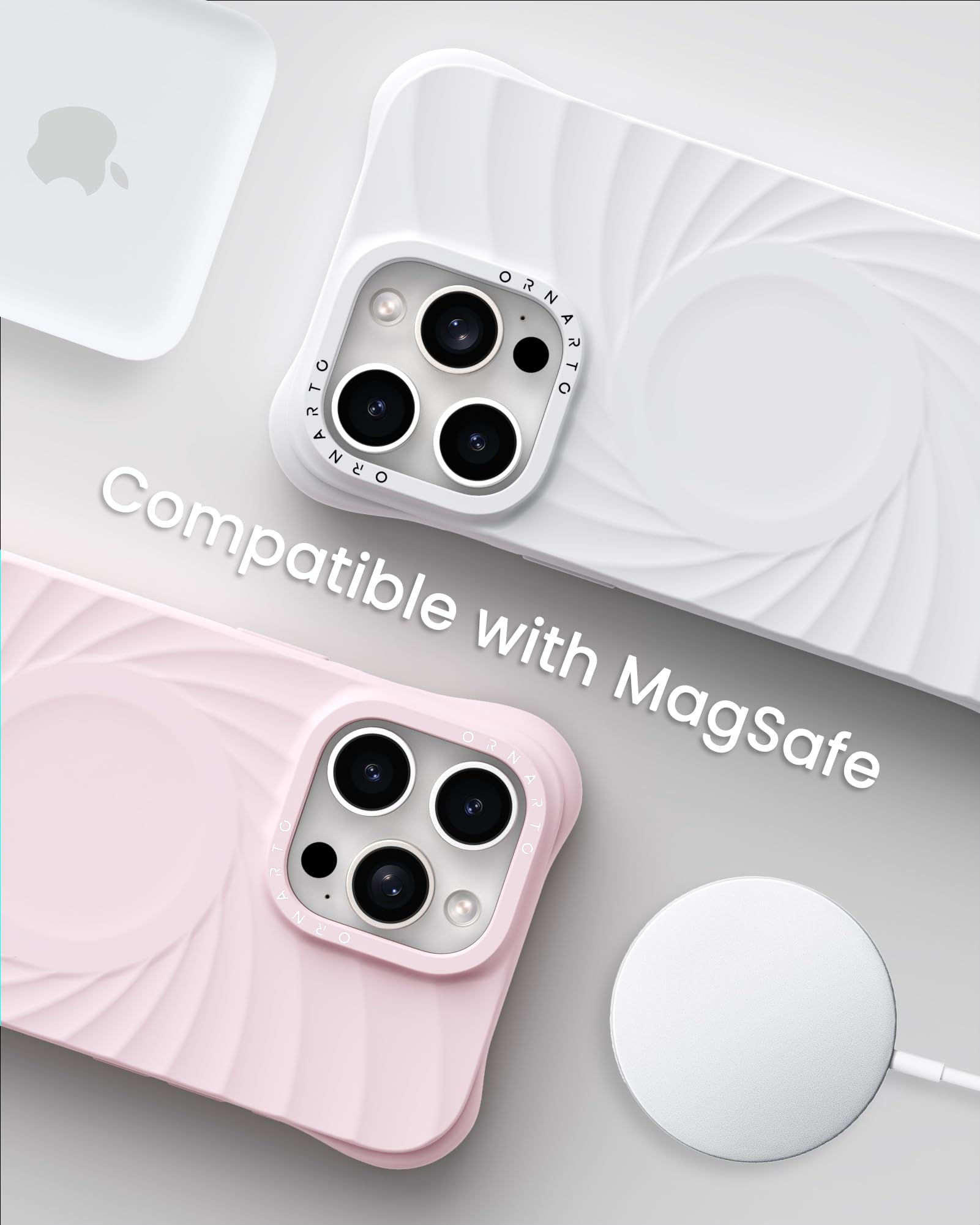 Foto 8 pulgar | Funda Ornarto Vortuxe Para Iphone 15 Pro 6.1 Blanca - Venta Internacional.