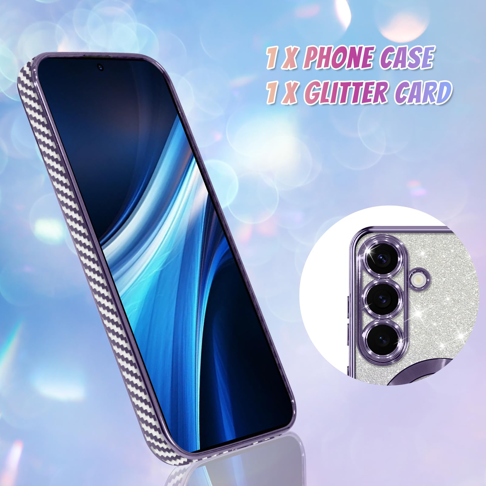 Foto 3 pulgar | Funda Bonoma Para Teléfono Móvil Compatible Con Samsung Galaxy S25, Color Morado - Venta Internacional.